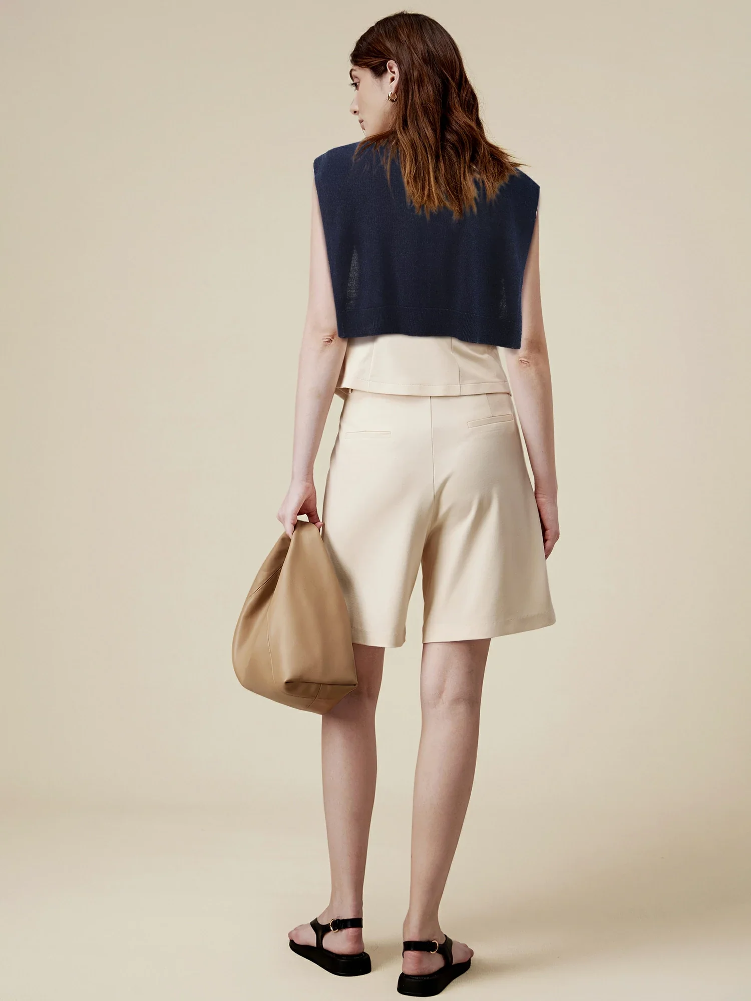 Women's 100% Lyocell Knitted Knotted Shawl Wraps Detachable False Collar