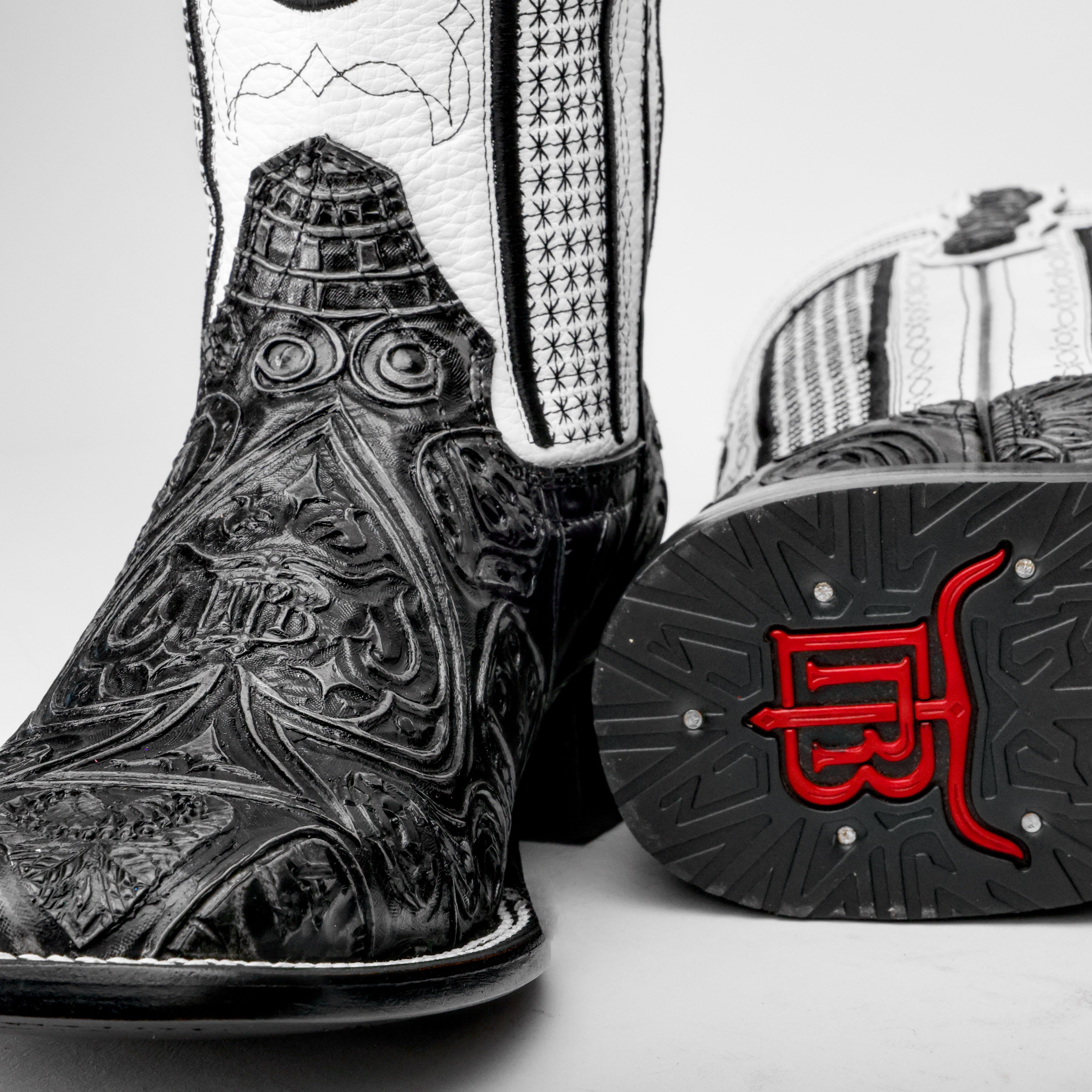 Ace Of Spades Grey/Black - Square Toe