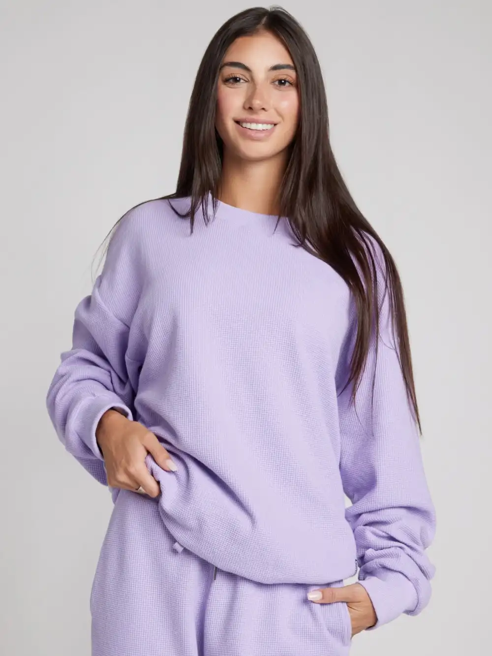 Waffle Lounge Long Sleeve Lounge Set