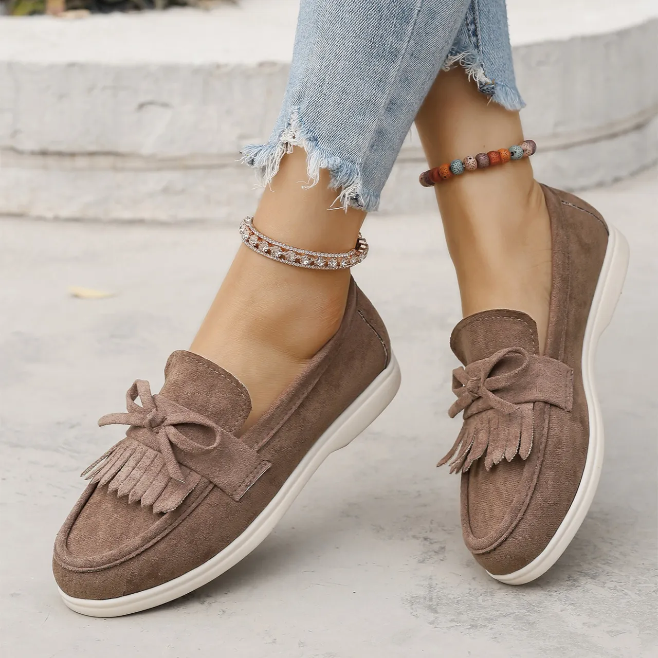 Round Toe Flats Loafers (multiple color options)