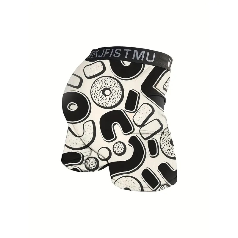 12/20/40pcs Men's Cartoon Tie-Dye Striped Boxer Briefs