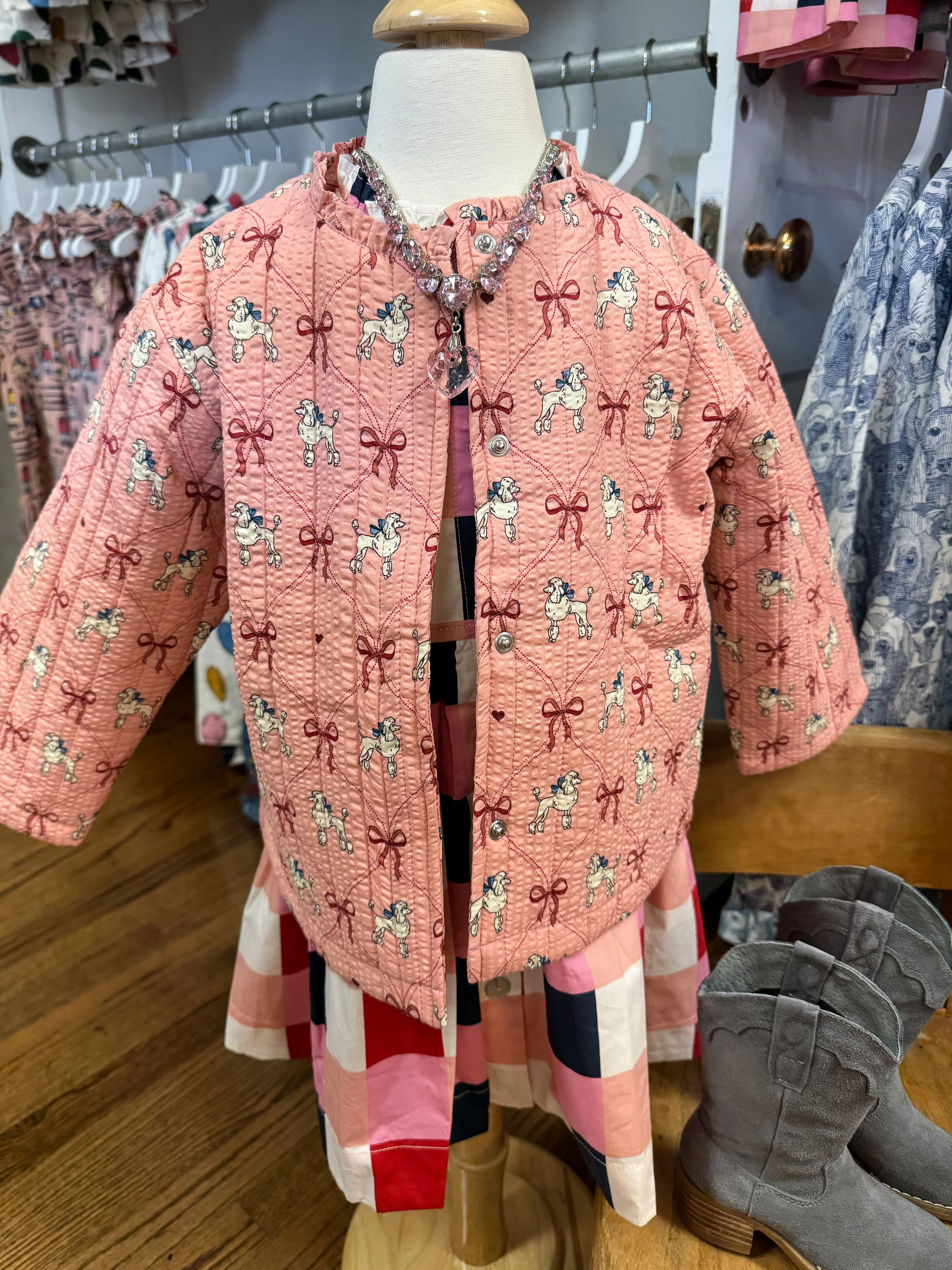 lunella quilted jacket gots - poodle