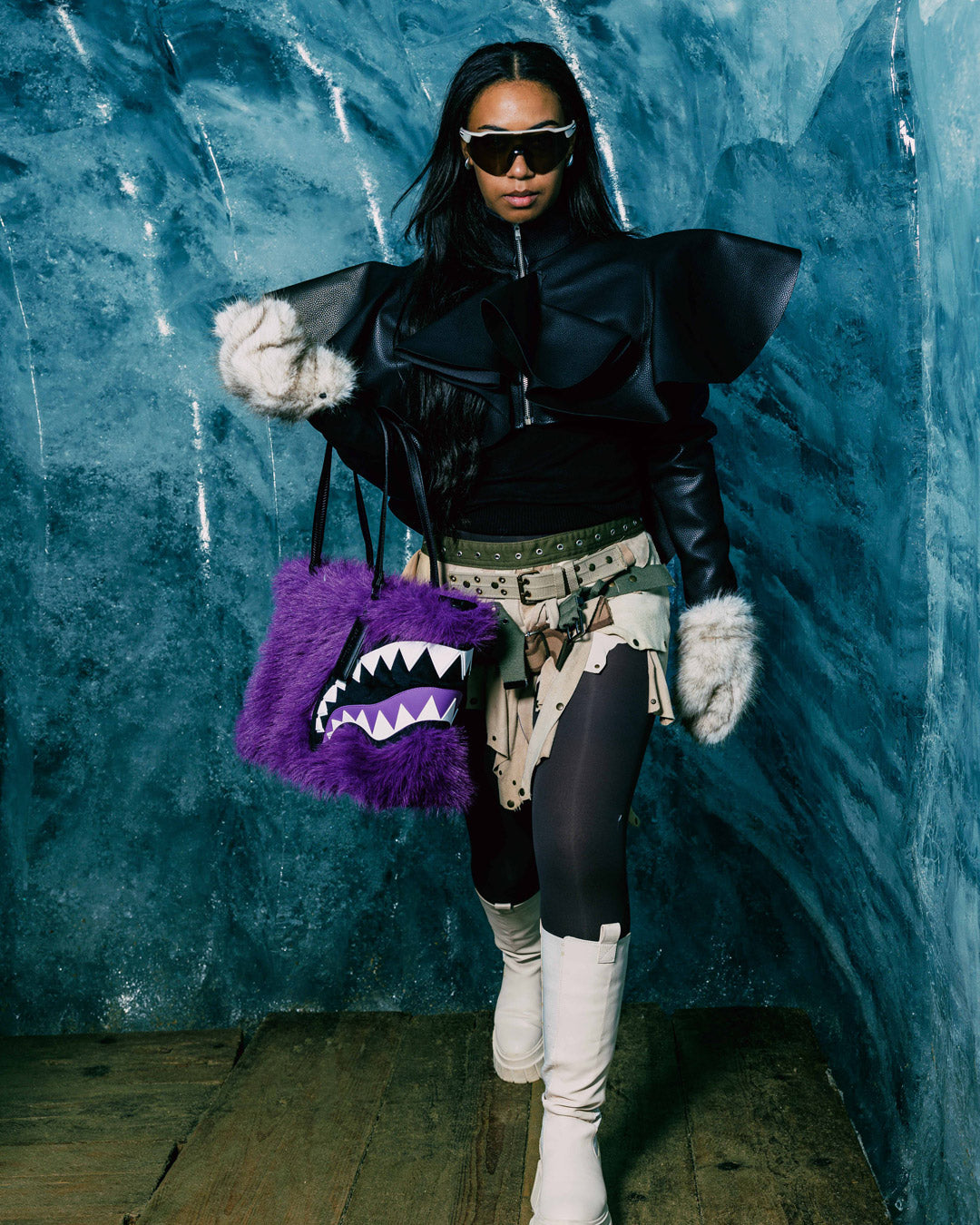 FURZILLA SHARK (PURP) TOTE