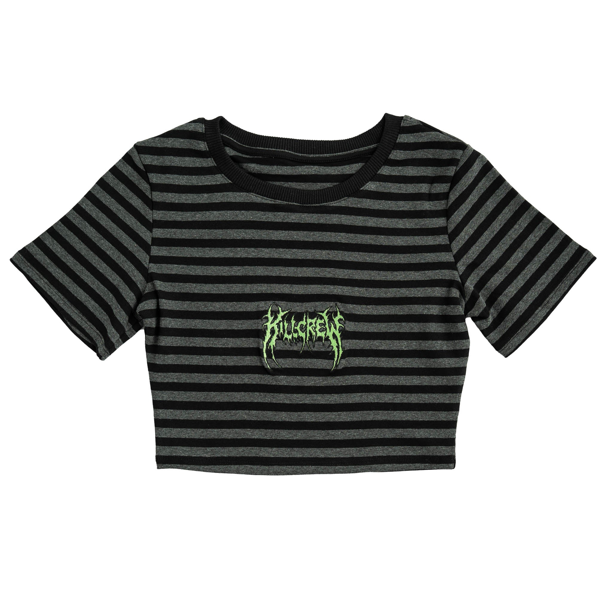STRIPED BABY TEE - BLACK / GREY