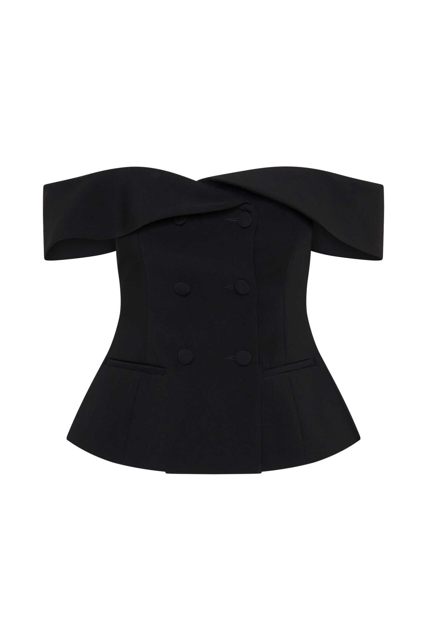 Strapless Suiting Top