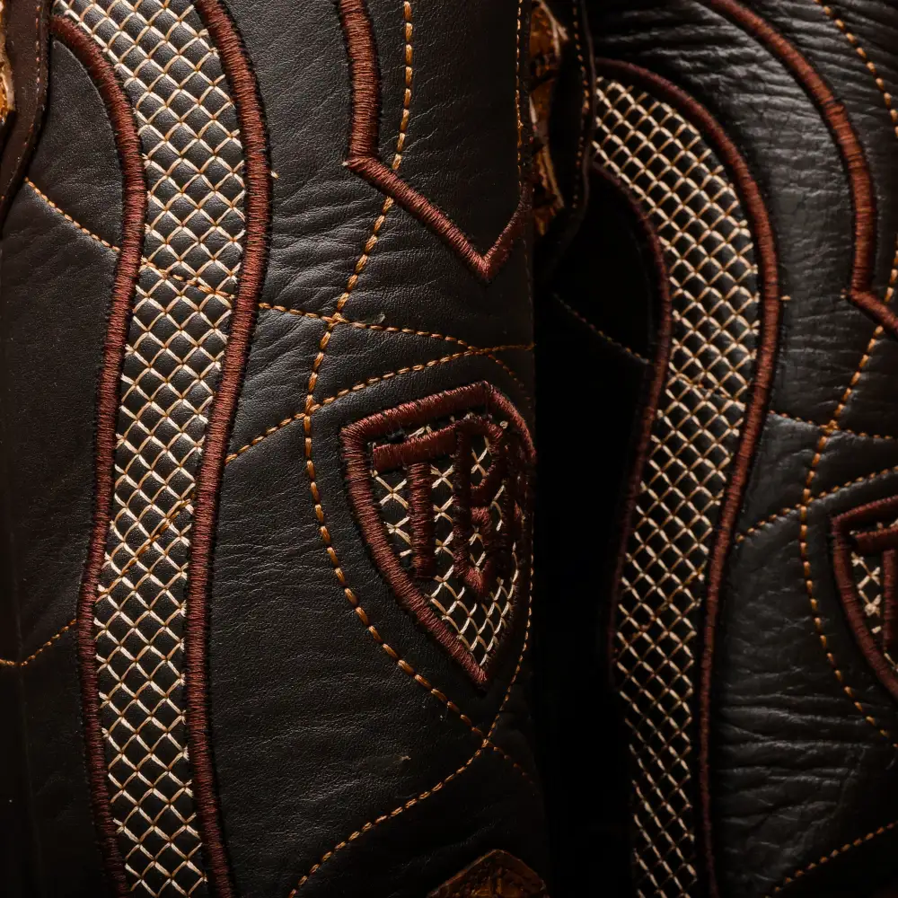 Honey Caiman Belly Leather Boots - Cutter Toe