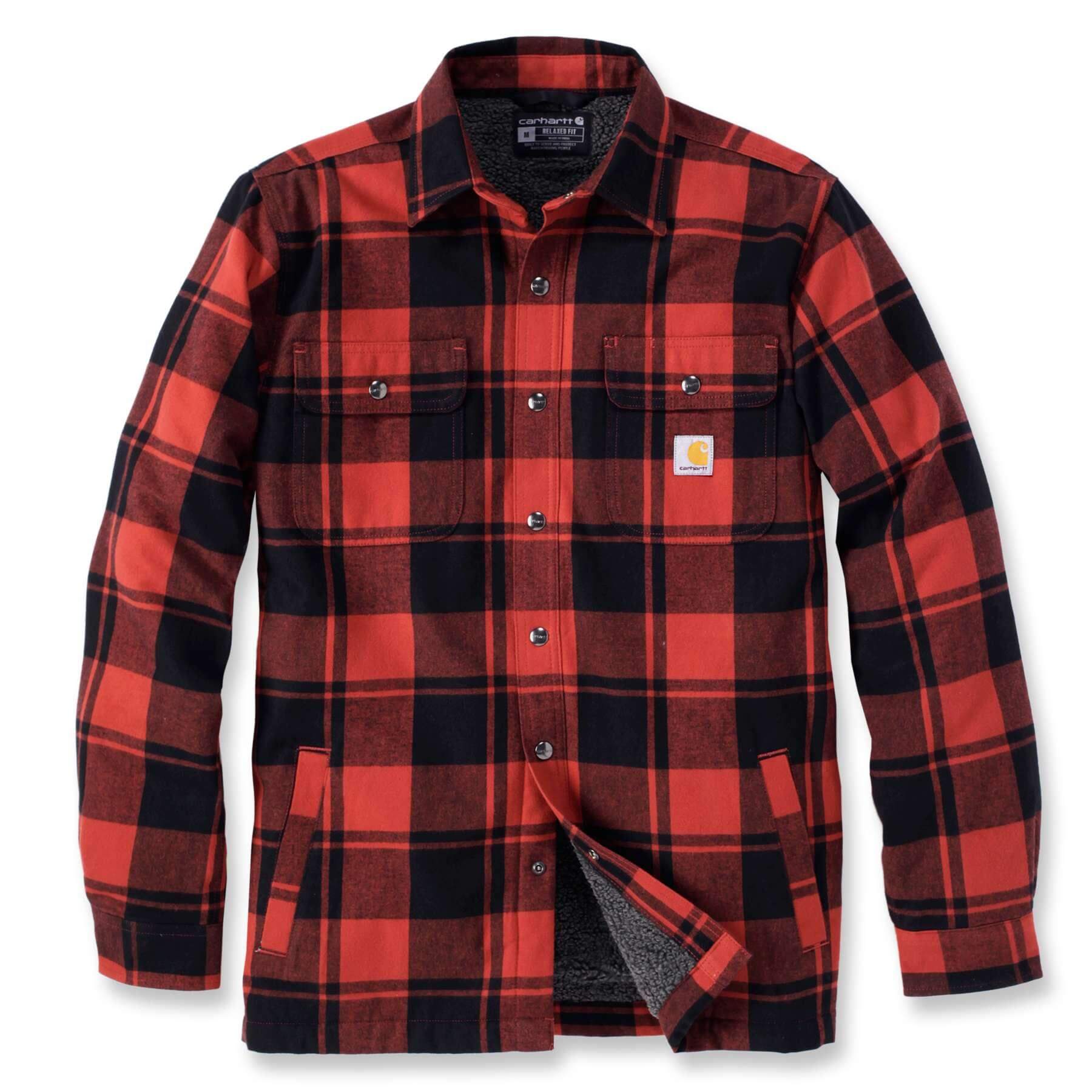 CHT Heavyweight Flannel Relaxed Fit Sherpa-Lined Shirt Jacket 105939