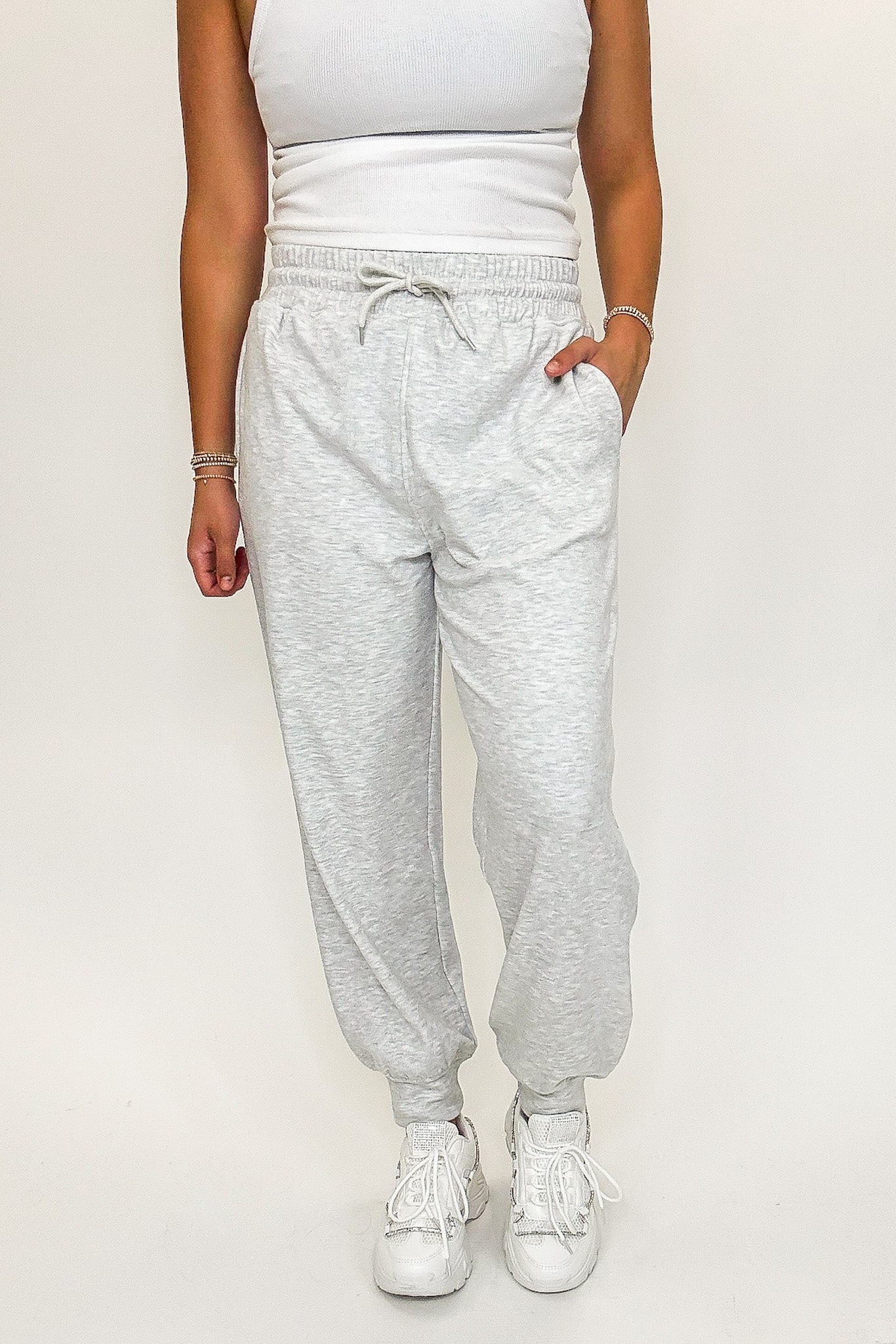 Lounge Line High Waisted Solid Knit Joggers