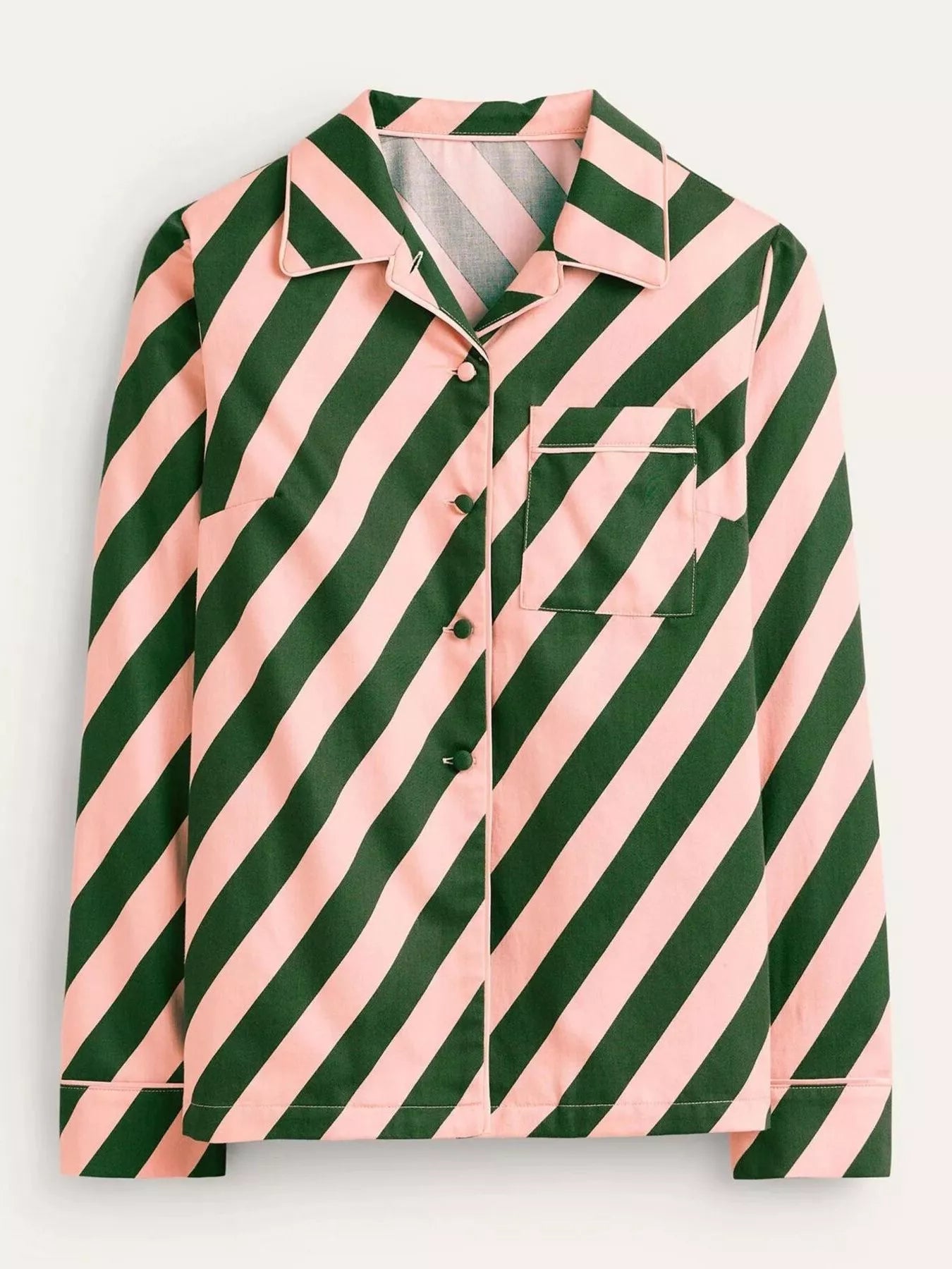 Striped Long Sleeve Shirt and Pants Lounge Set