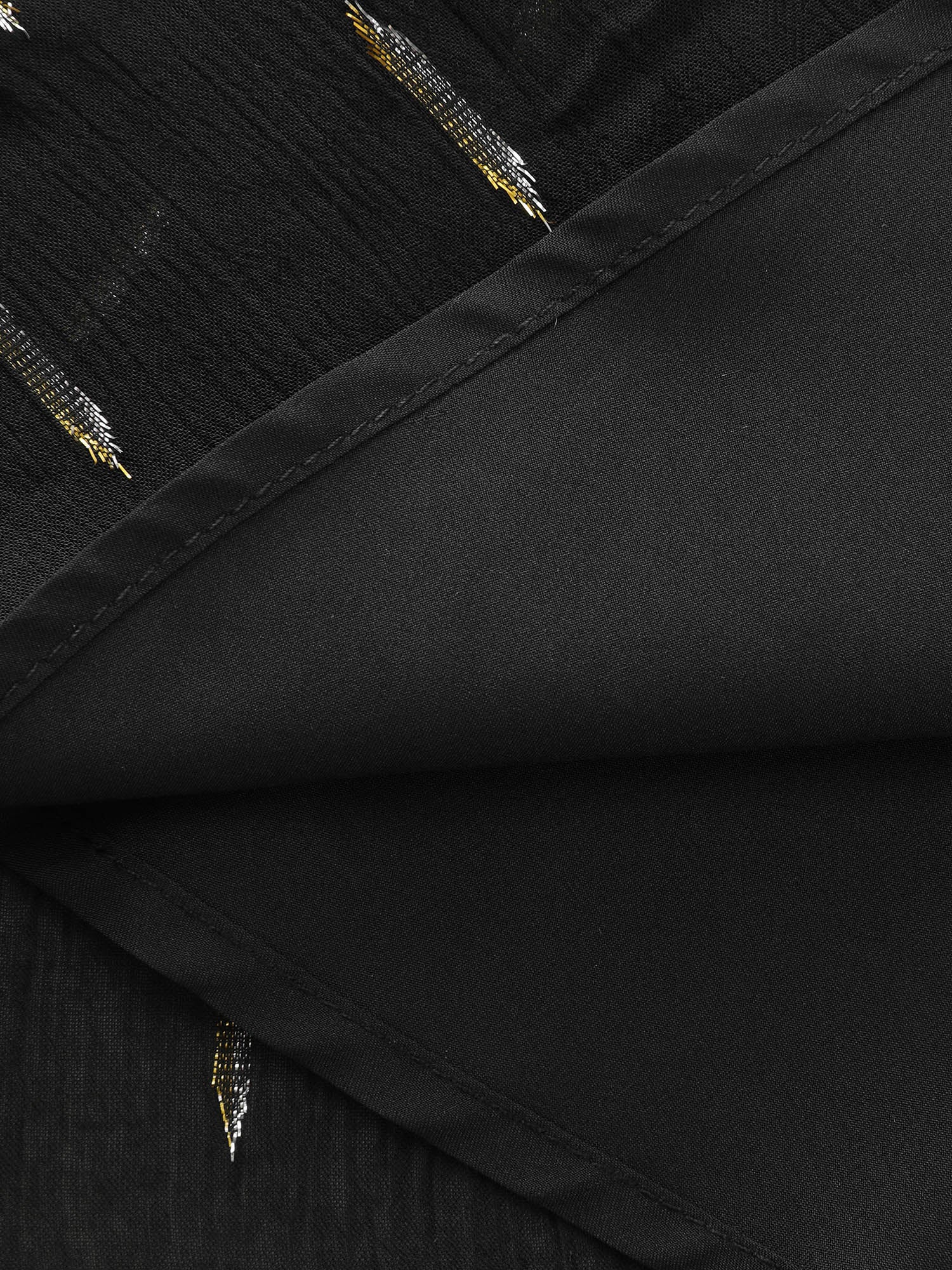 Sequin Neckline Textured Waist-Tie Mini Dress