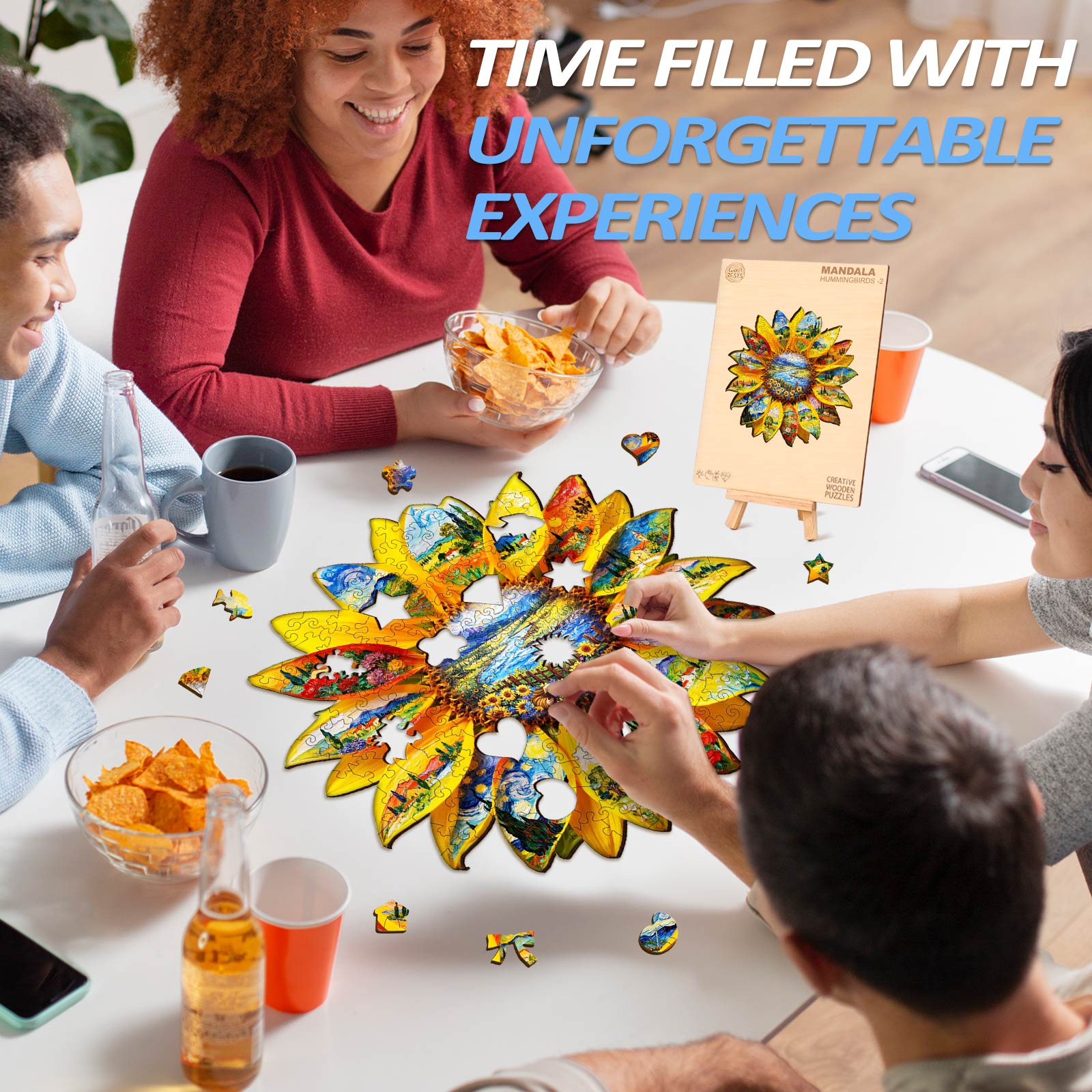 Oil on Sunflower Wooden Jigsaw Puzzle