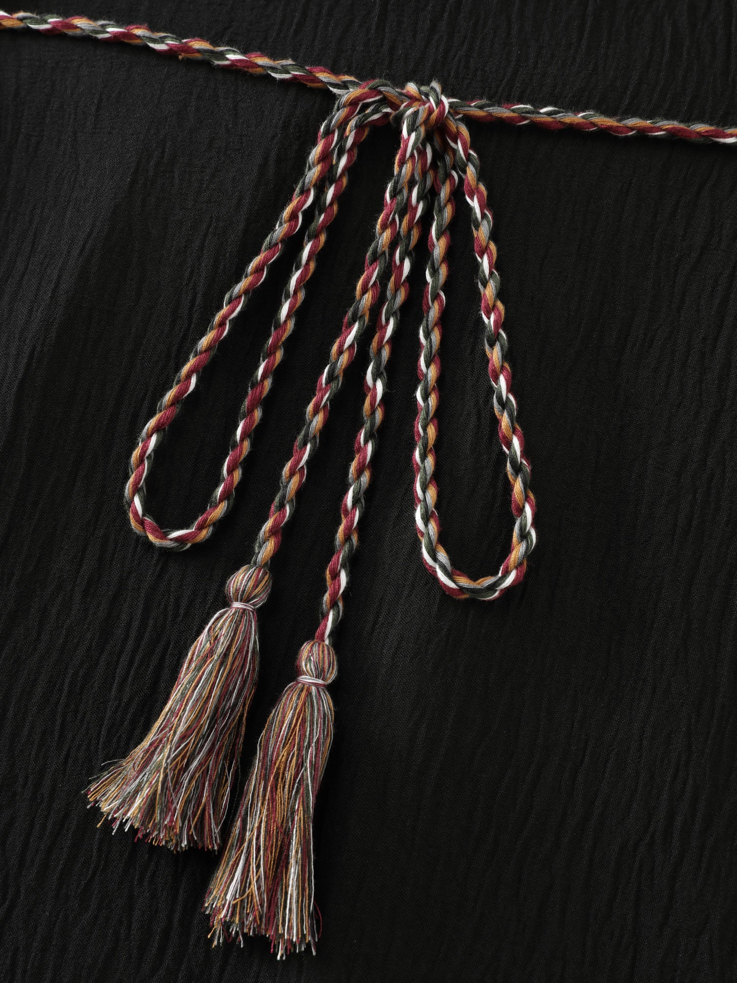 Dolman Sleeve Colorful Drawstring Waist Mini Dress