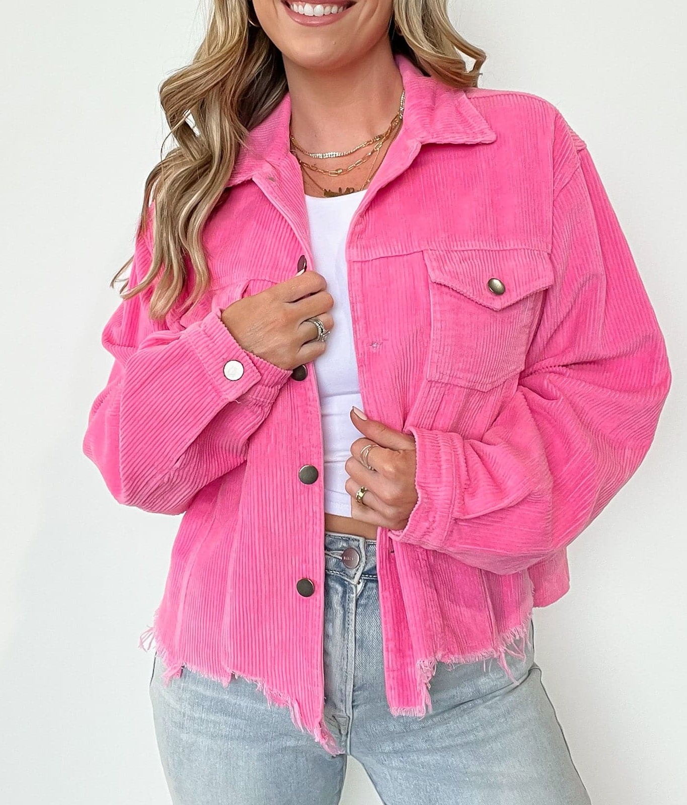 Mainstream Raw Edge Corduroy Jacket