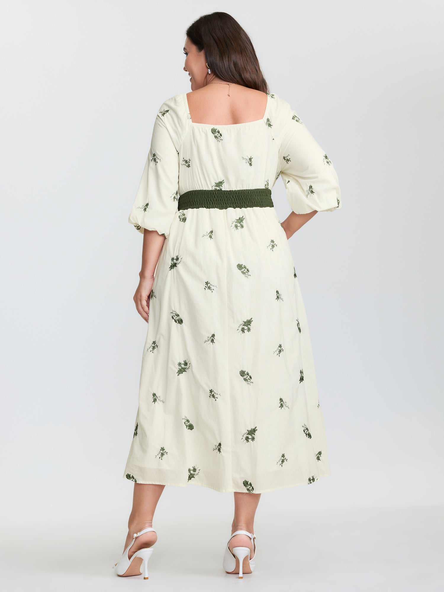 2-in-1 Embroidered Tulle Maxi Dress