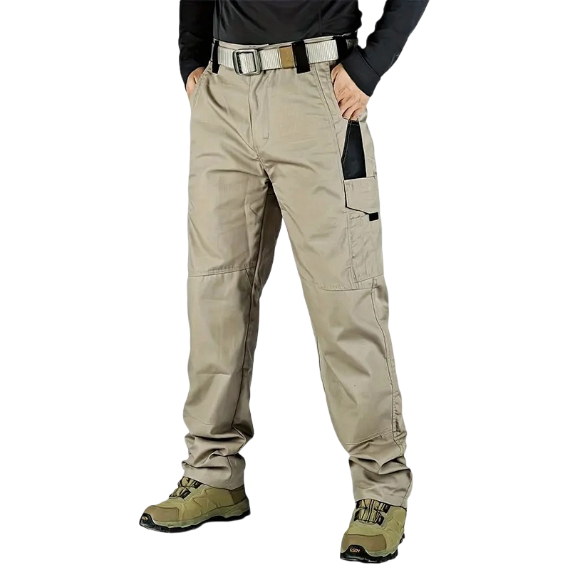 Men's Solid Color Tactical Work Pants,230g/m² new fabric，with Multiple Pockets and Zipper Closures, Durable Outdoor Training Pants, Available in Multiple Colors