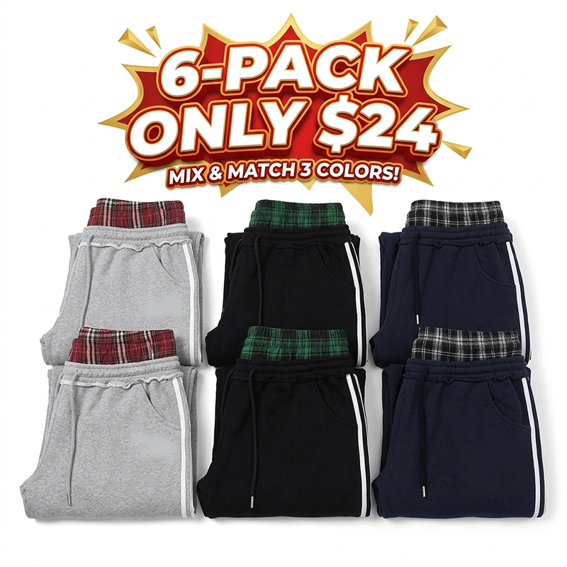 🧩🧩🧩Unisex Plaid Patchwork Sweatpants