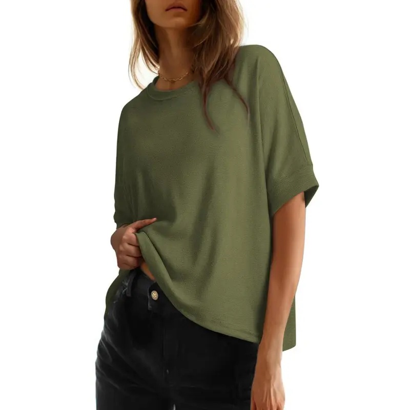 Women's Tops for Women 2026 Loose Oversized Basic Tee Comfortable Soft Fabric Flattering Fit