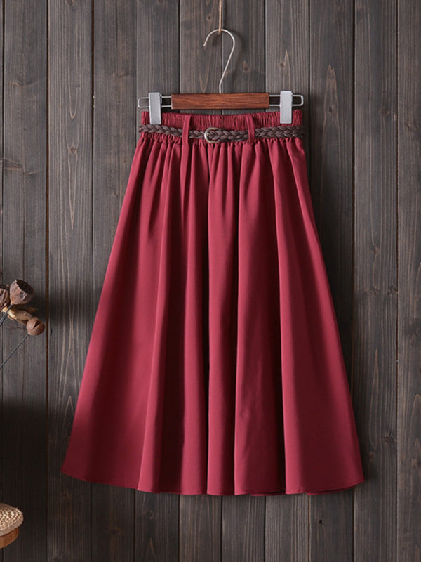 A-Line Skirt Midi Skirt