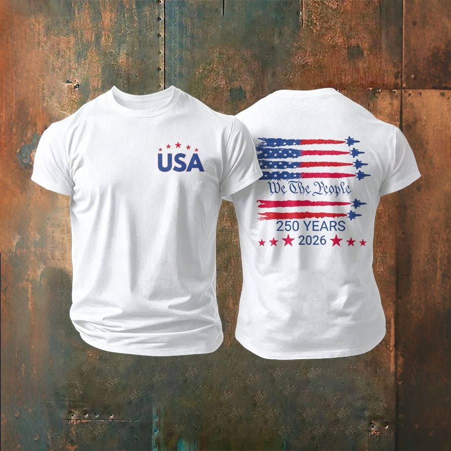 Men'S Round Neck Printed T-Shirt