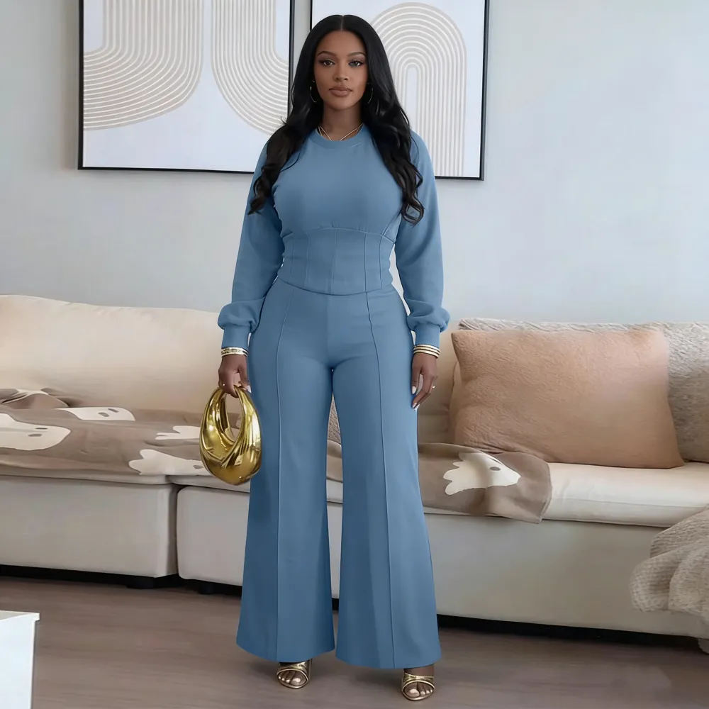 Women's Casual Seam Design Sweatpants Set