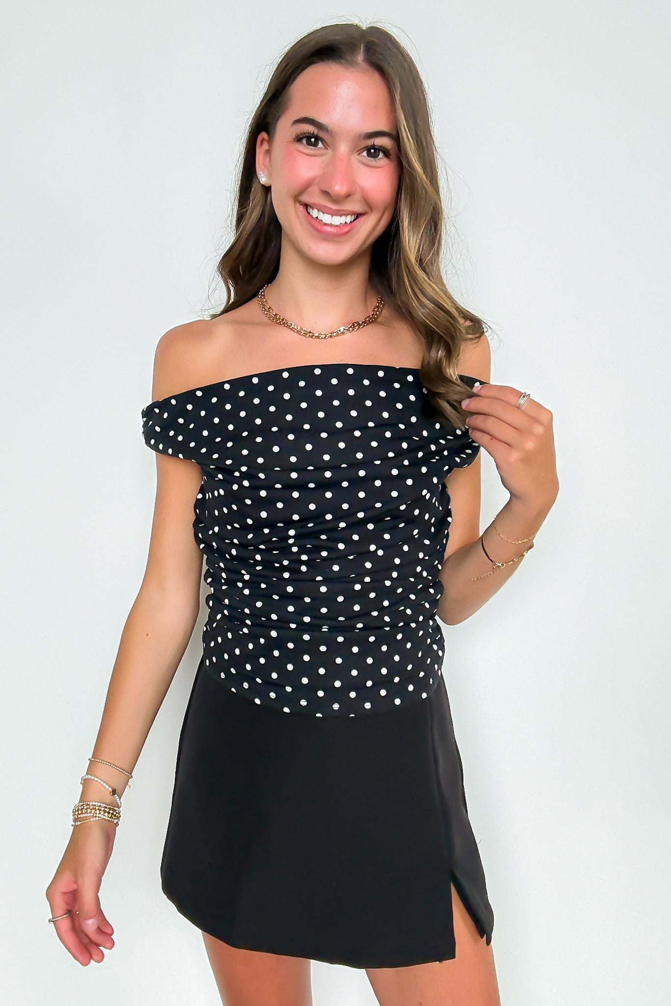 Off Shoulder Ruched Top