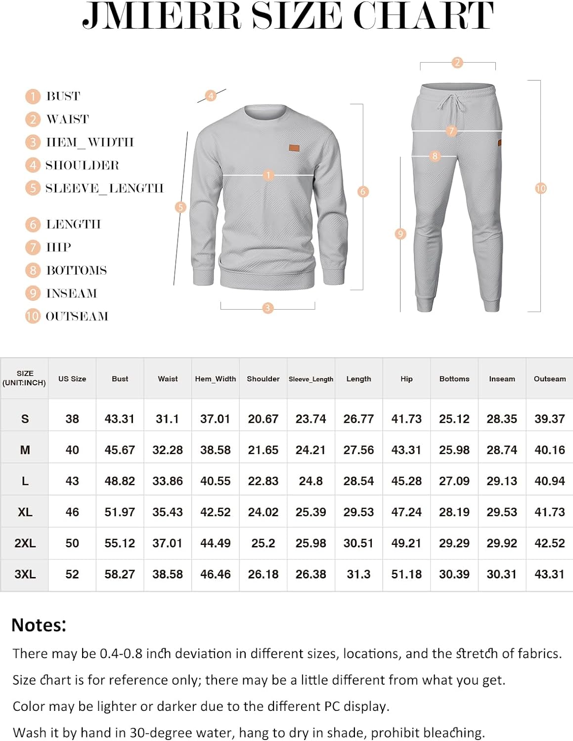 Men's 2 Piece Outfits Knit Jacquard Pullover Sweatshirt Tracksuit & Joggers Sweatpants Sweatsuit Sets with Pockets