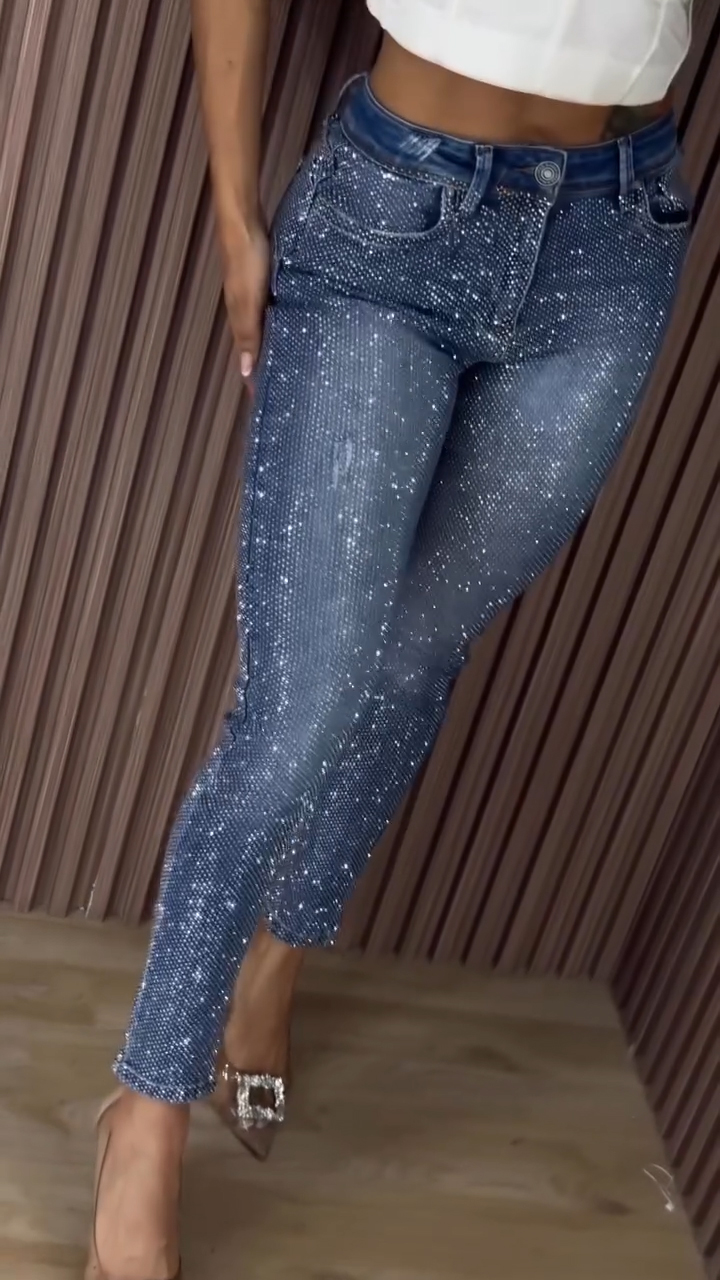 Women's Rhinestone Skinny Jeans