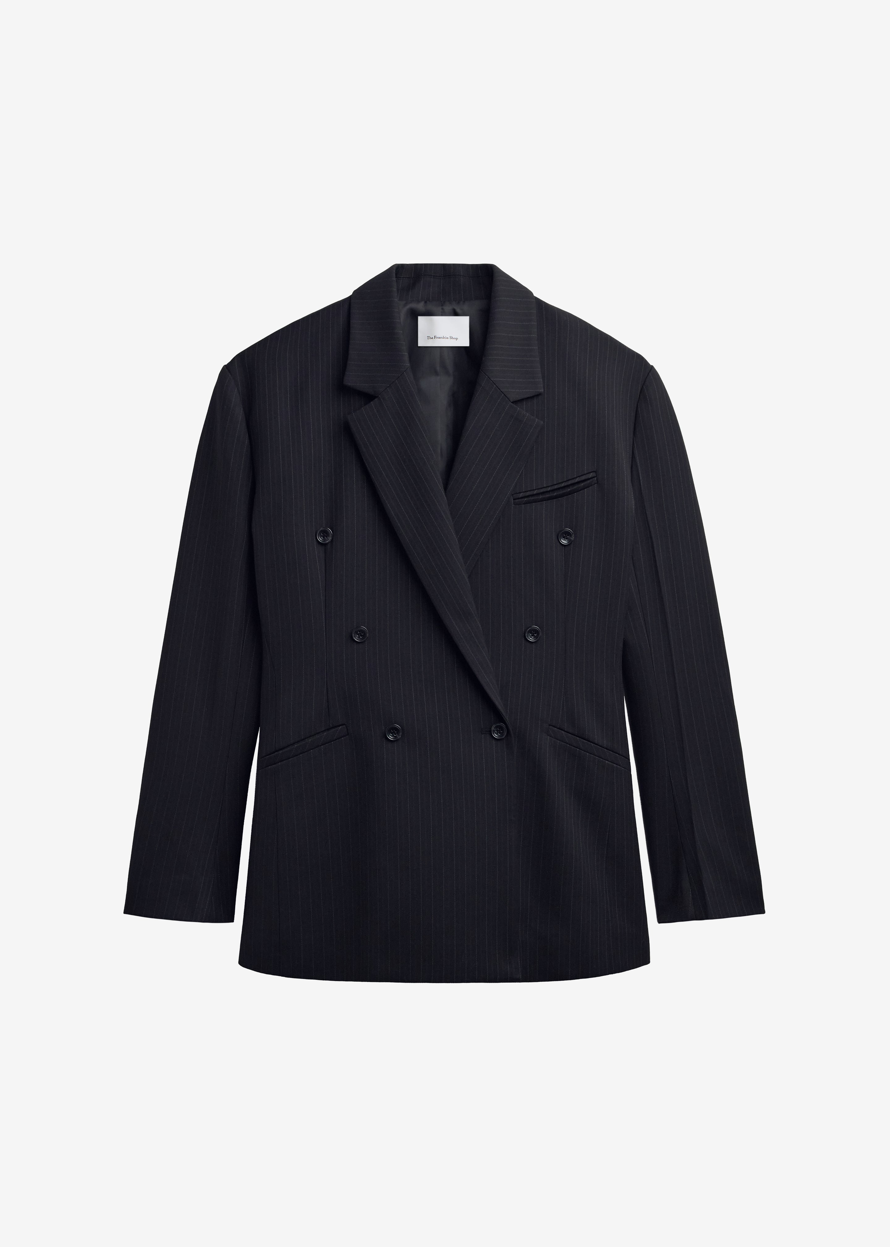 Helmond Double-Breasted Blazer - Black Multi Stripe
