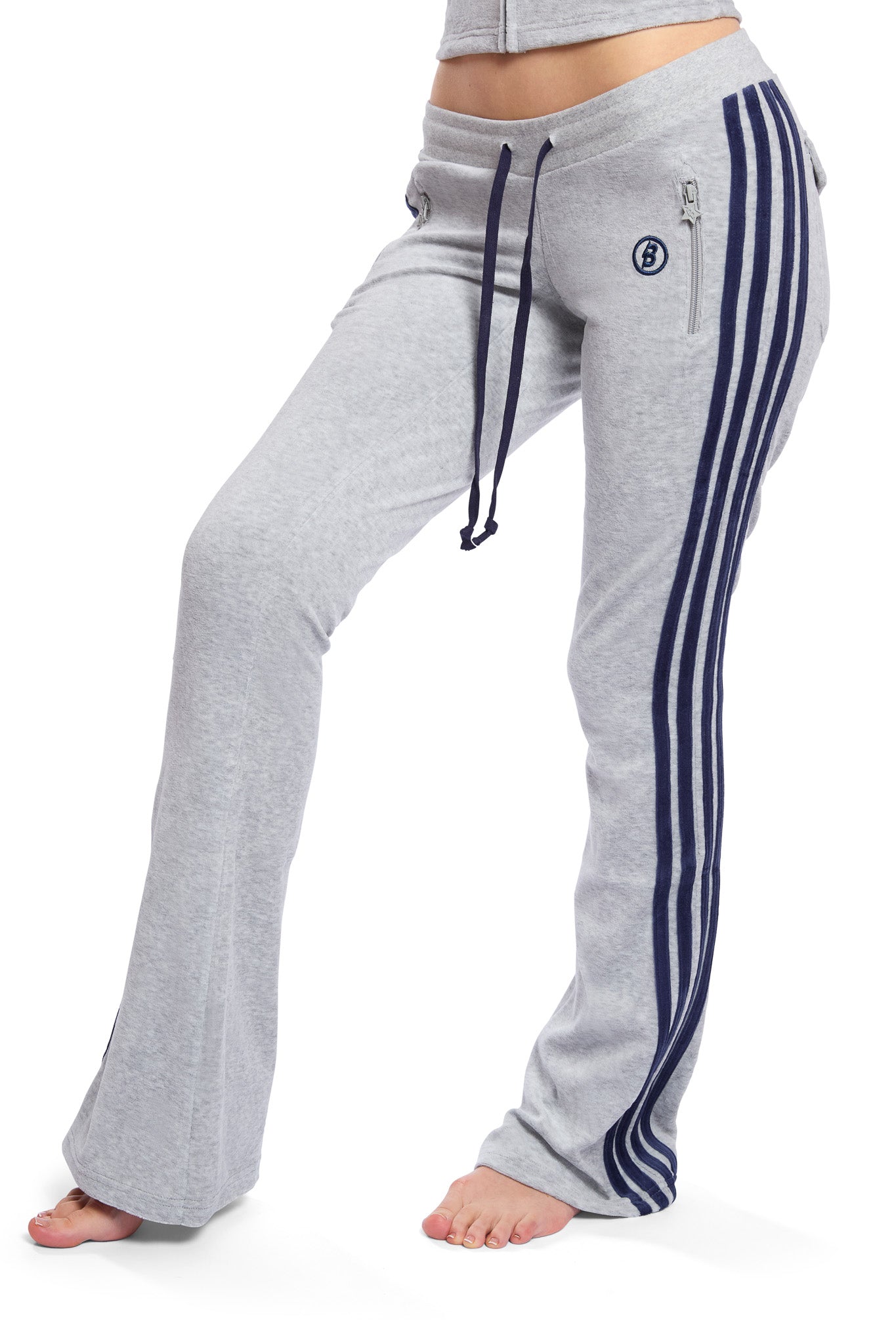 BODY VELOUR TRACK PANTS (HEATHER GREY)