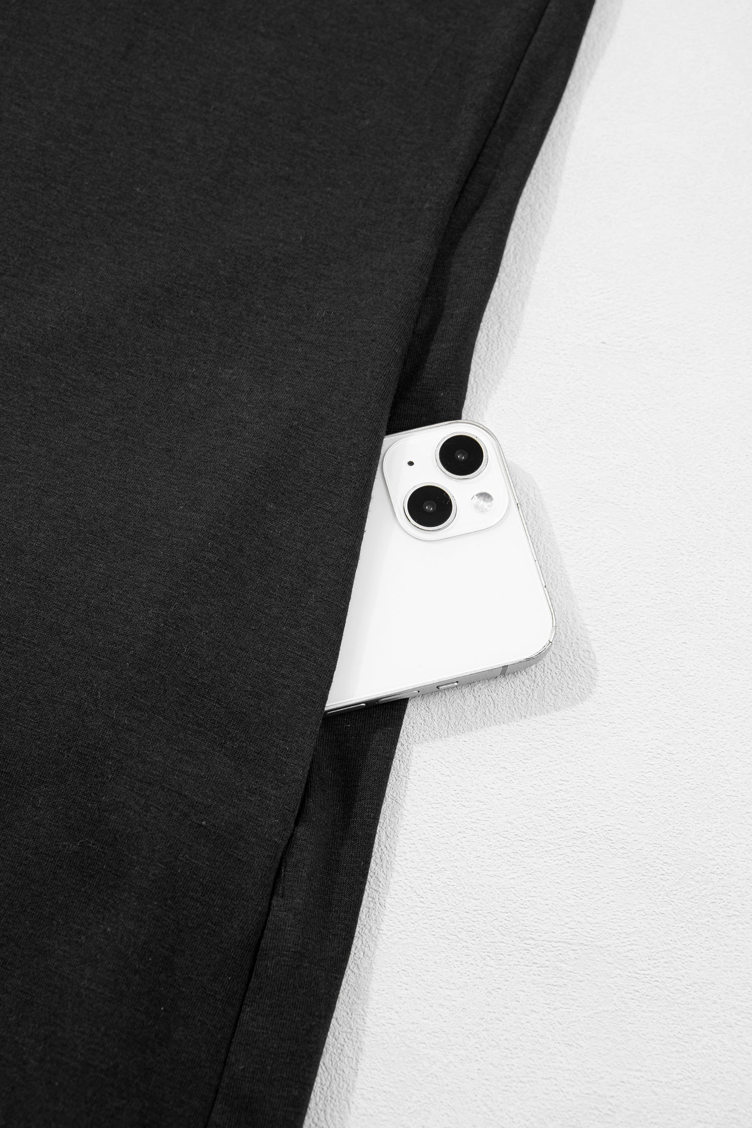 Black Plus Size Lace Hem Patchwork T Shirt Midi Dress