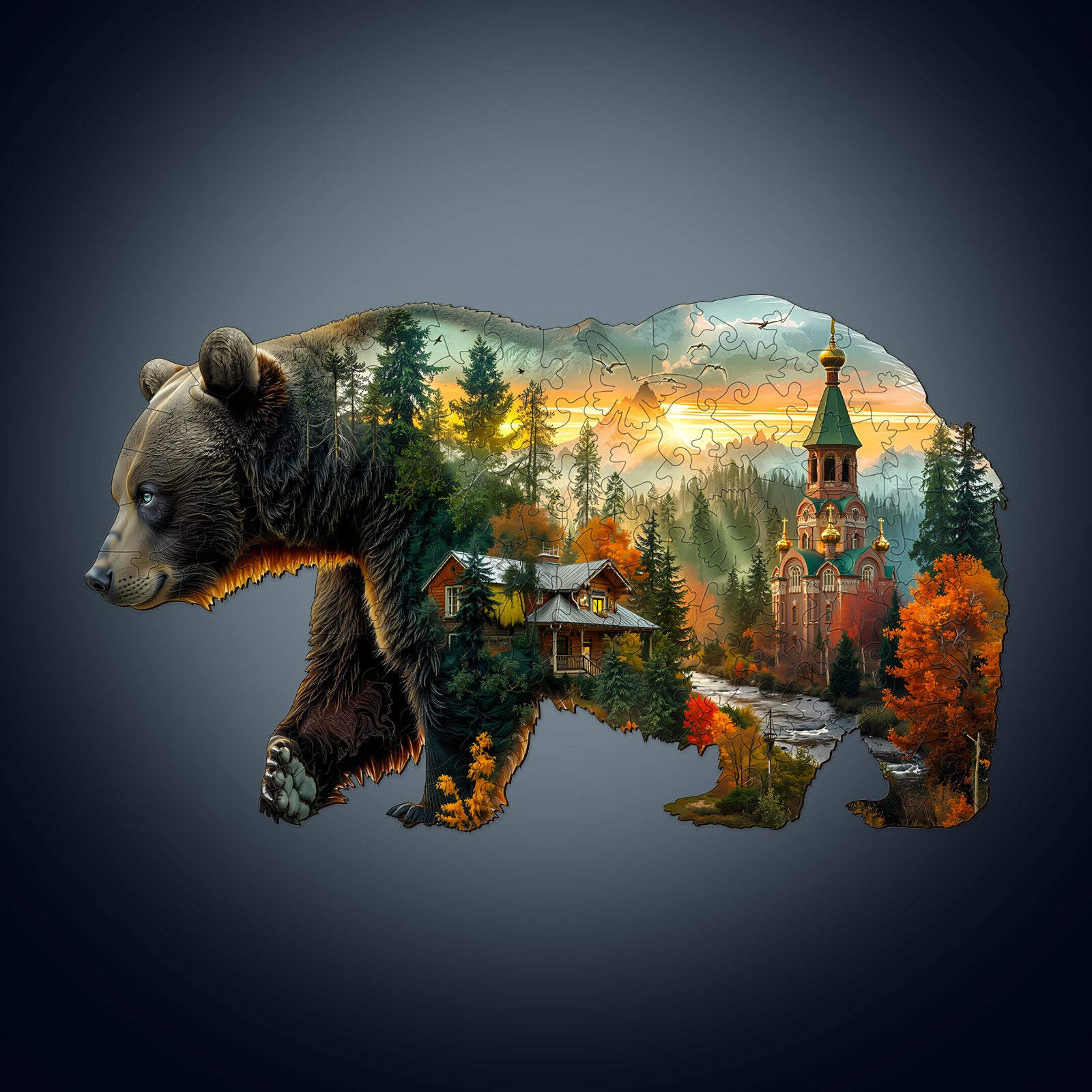Forest Bear Wooden Jigsaw Puzzle