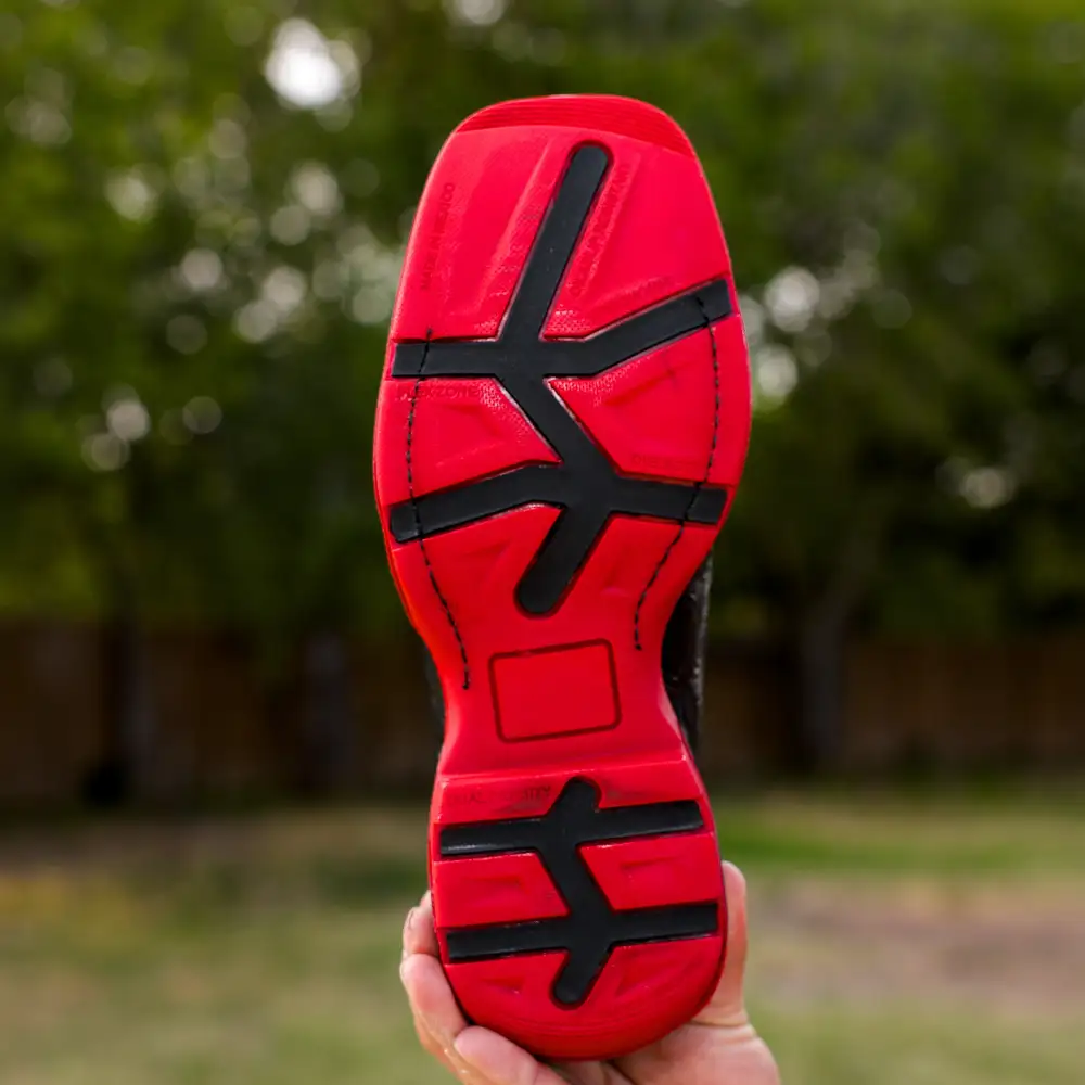 Black Hand-Tooled Leather Boots With 3D Lightweight Sole - Composite Toe