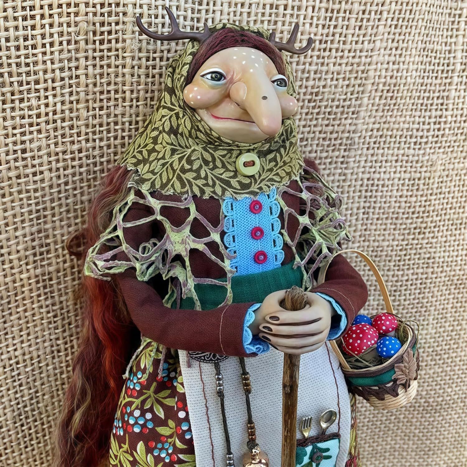 Handmade Kitchen Witch Doll  Your Kitchen's Lucky Charm & Whimsical Companion