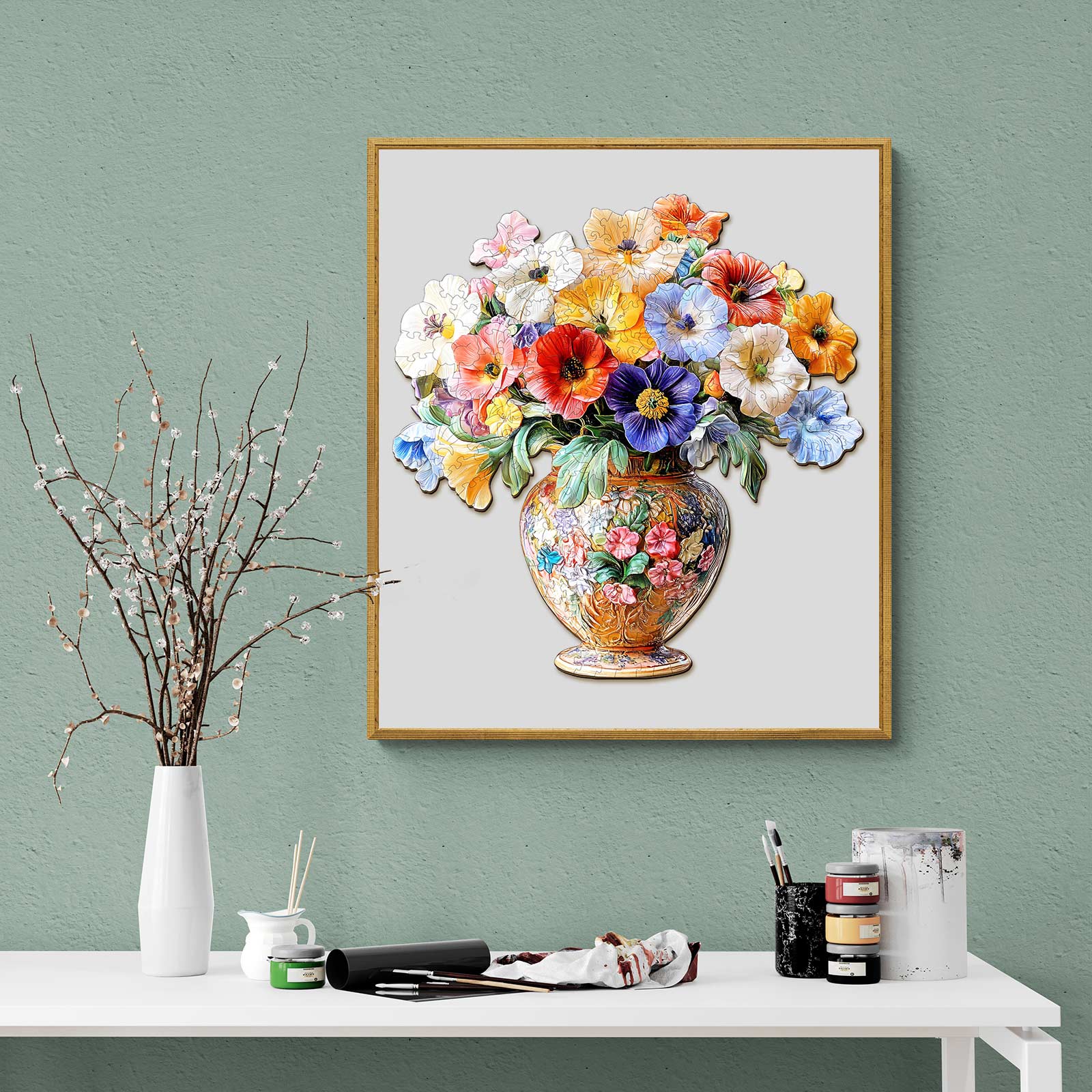 Vintage Flower Jigsaw Puzzle