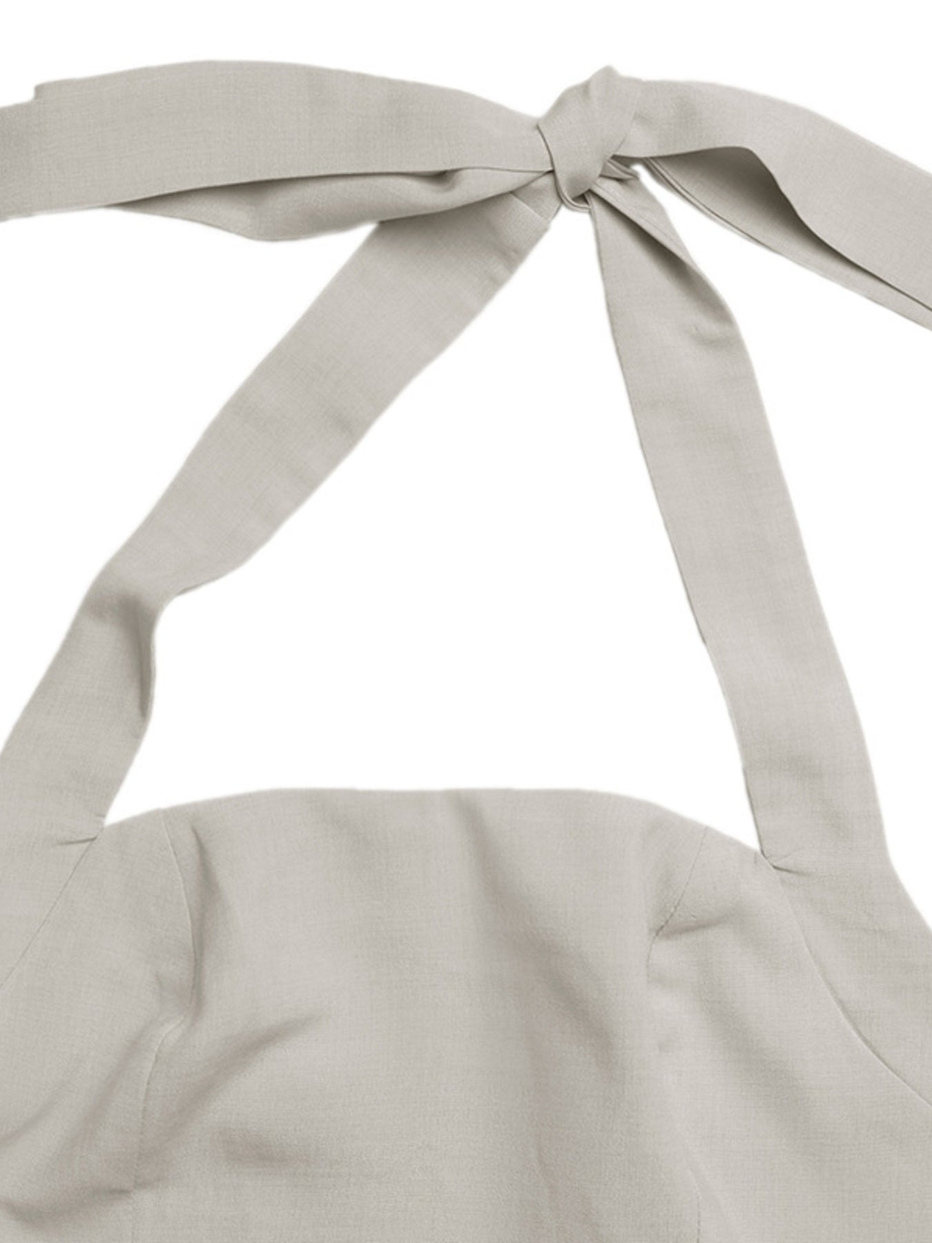 Halter Neck Two-Tone Maxi Dress