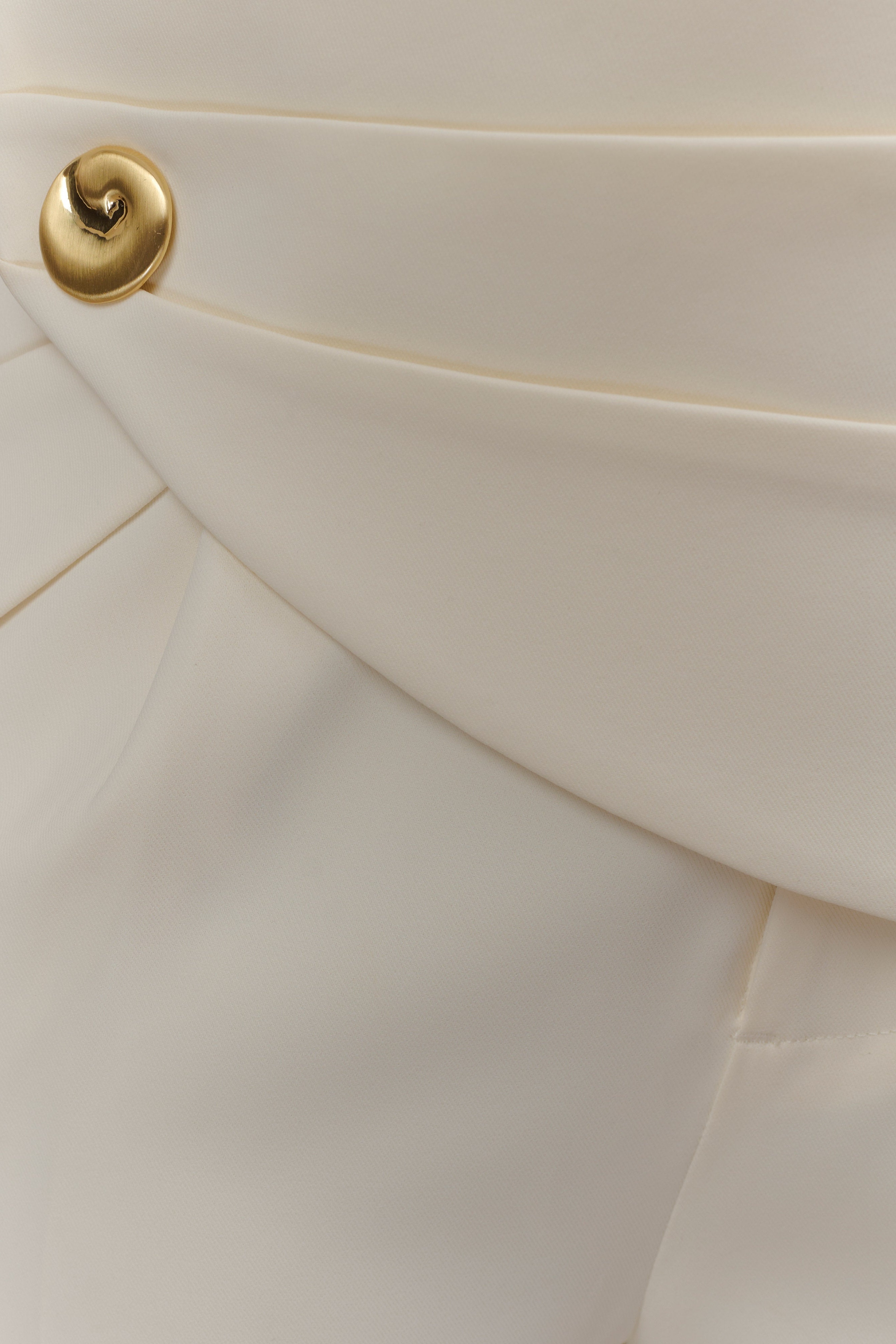 Ivory Strapless Suiting Top