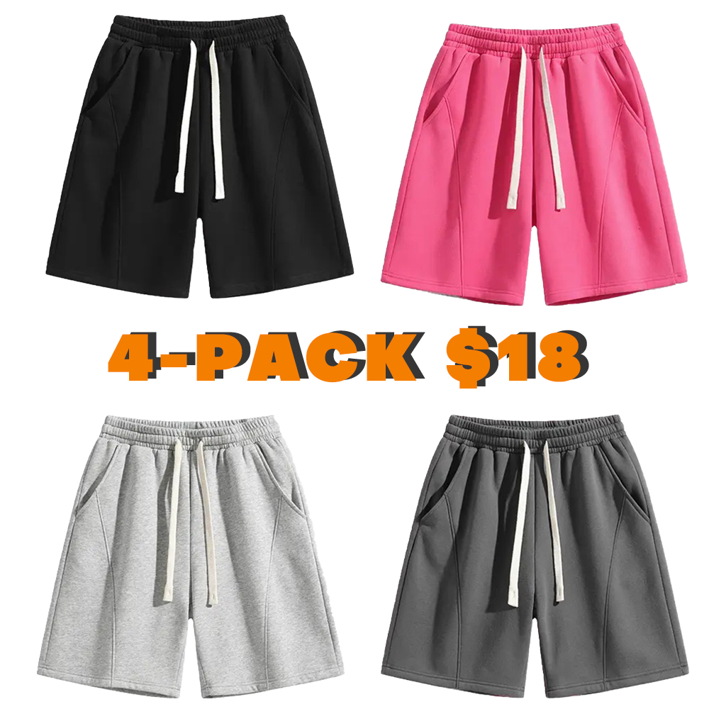 Men's Solid Pocket Waist Shorts - Lightweight & Comfortable for Running, Gym