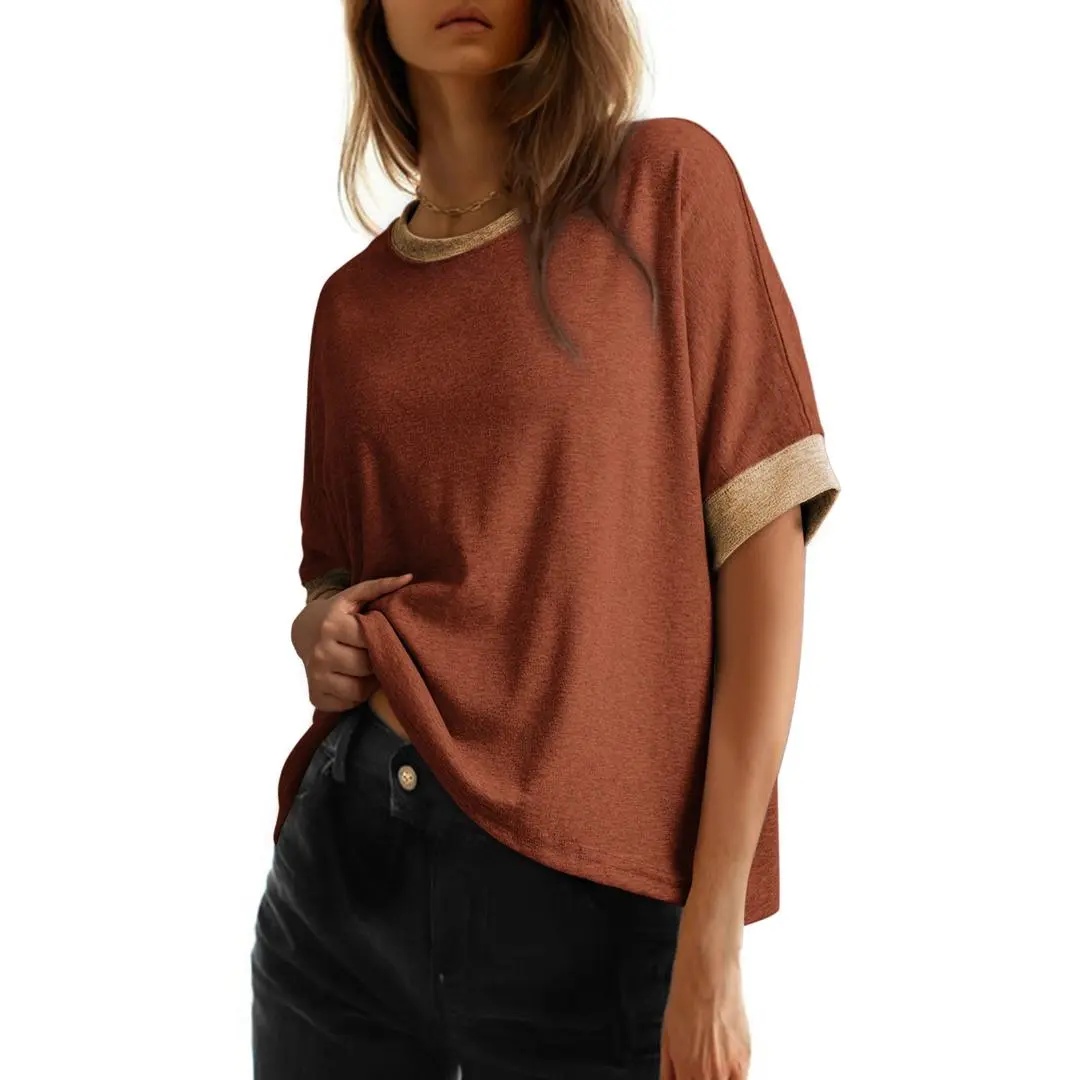 Women's Tops for Women 2026 Loose Oversized Basic Tee Comfortable Soft Fabric Flattering Fit