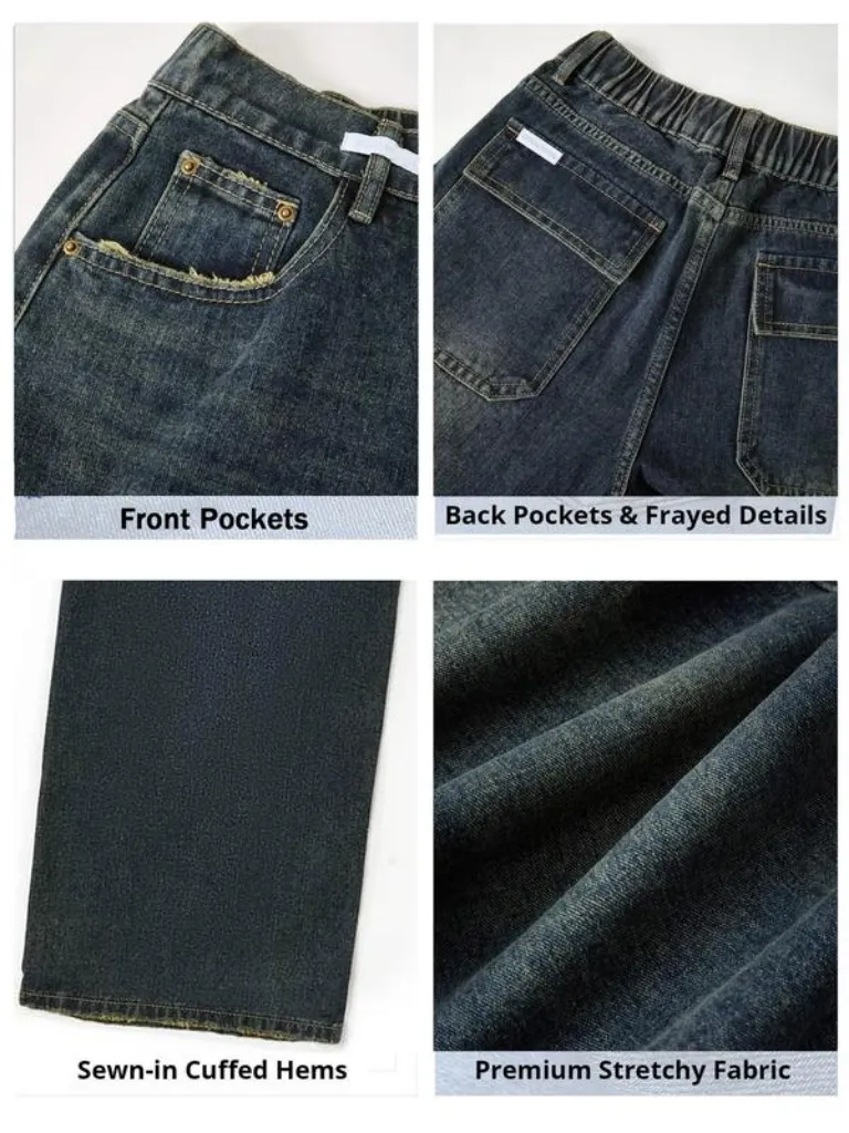 Wide Leg Baggy Jeans for Women