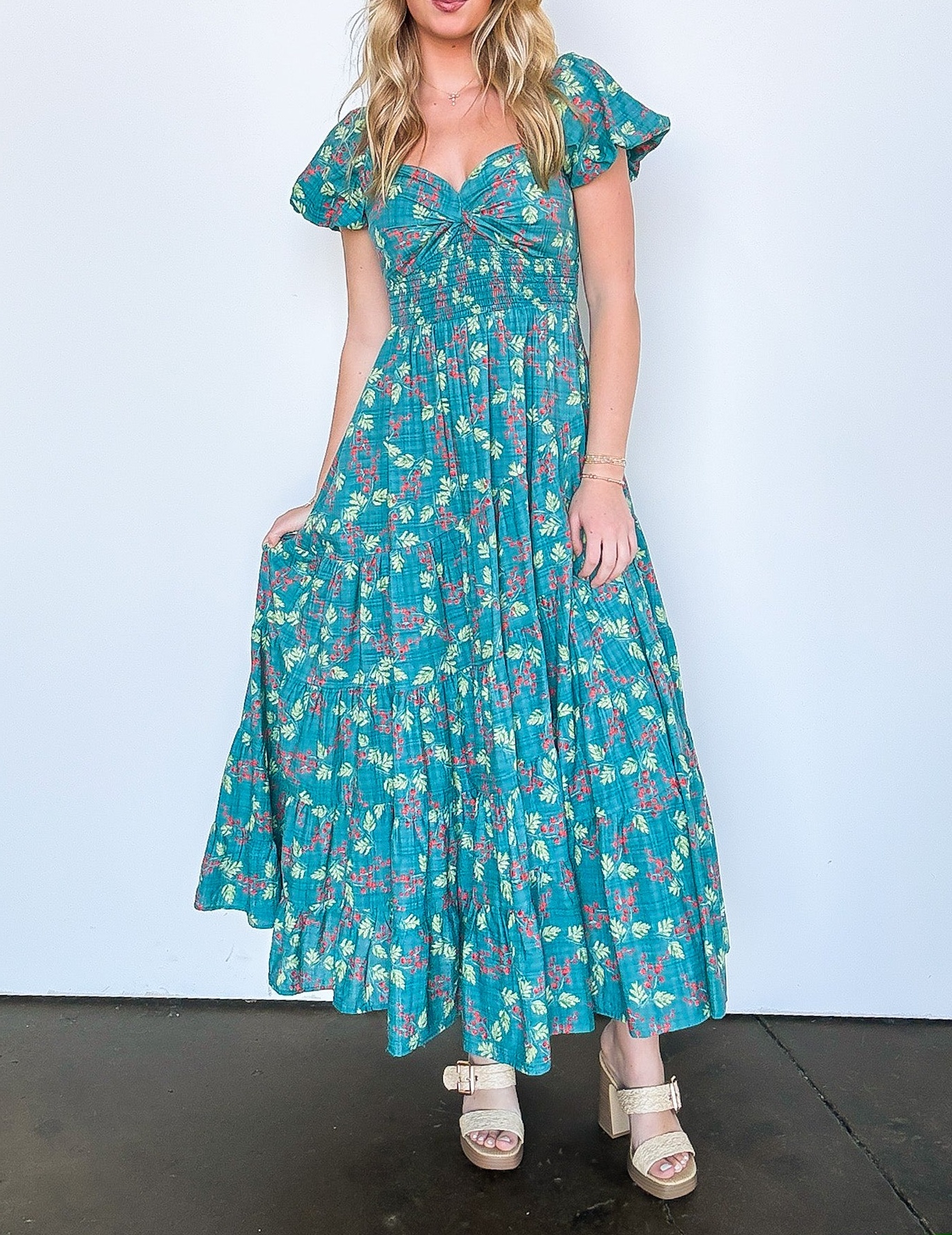 Sensationally Sweeter Floral Tiered Maxi Dress
