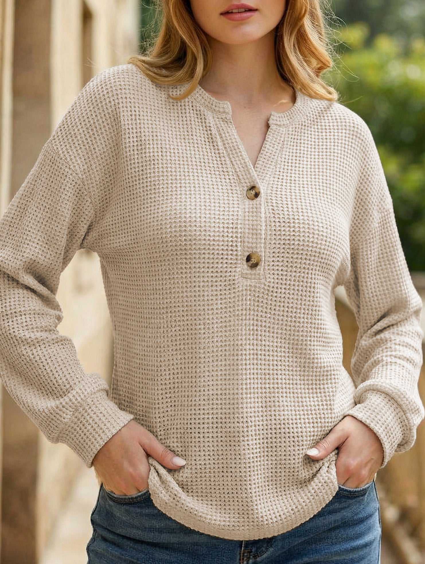 Plus Size Button-Down Striped Casual Top for Women_CWTSTL01382