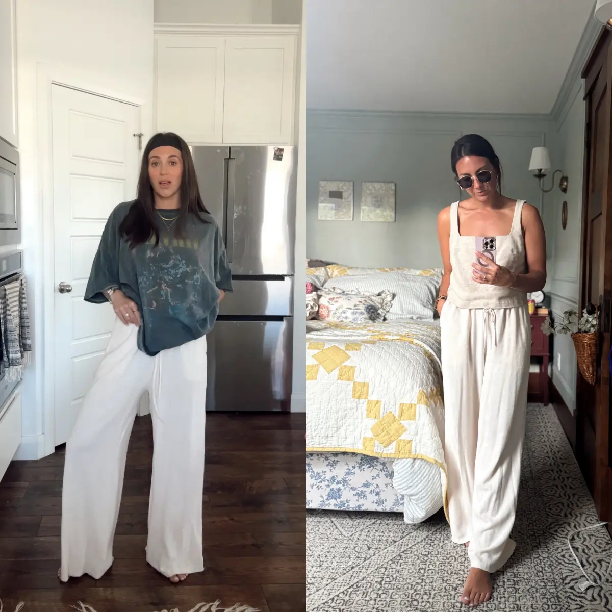 Women’s Linen Palazzo Pants – Flowy Wide-Leg Comfort