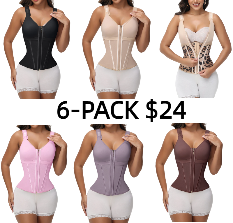 Waist Shapewear for Women with Bra Tummy Control Girdle Workout Shapewear with Adjustable Shoulder Strap