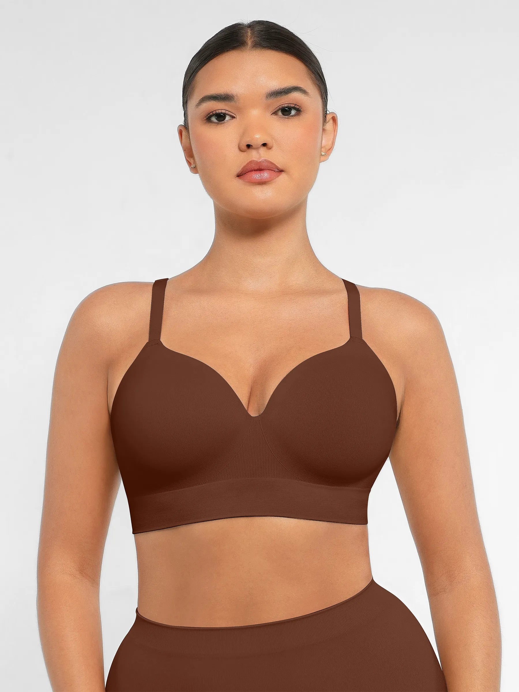 Feelingirl Wireless Push-Up Seamless Comfort Full Coverage Bra