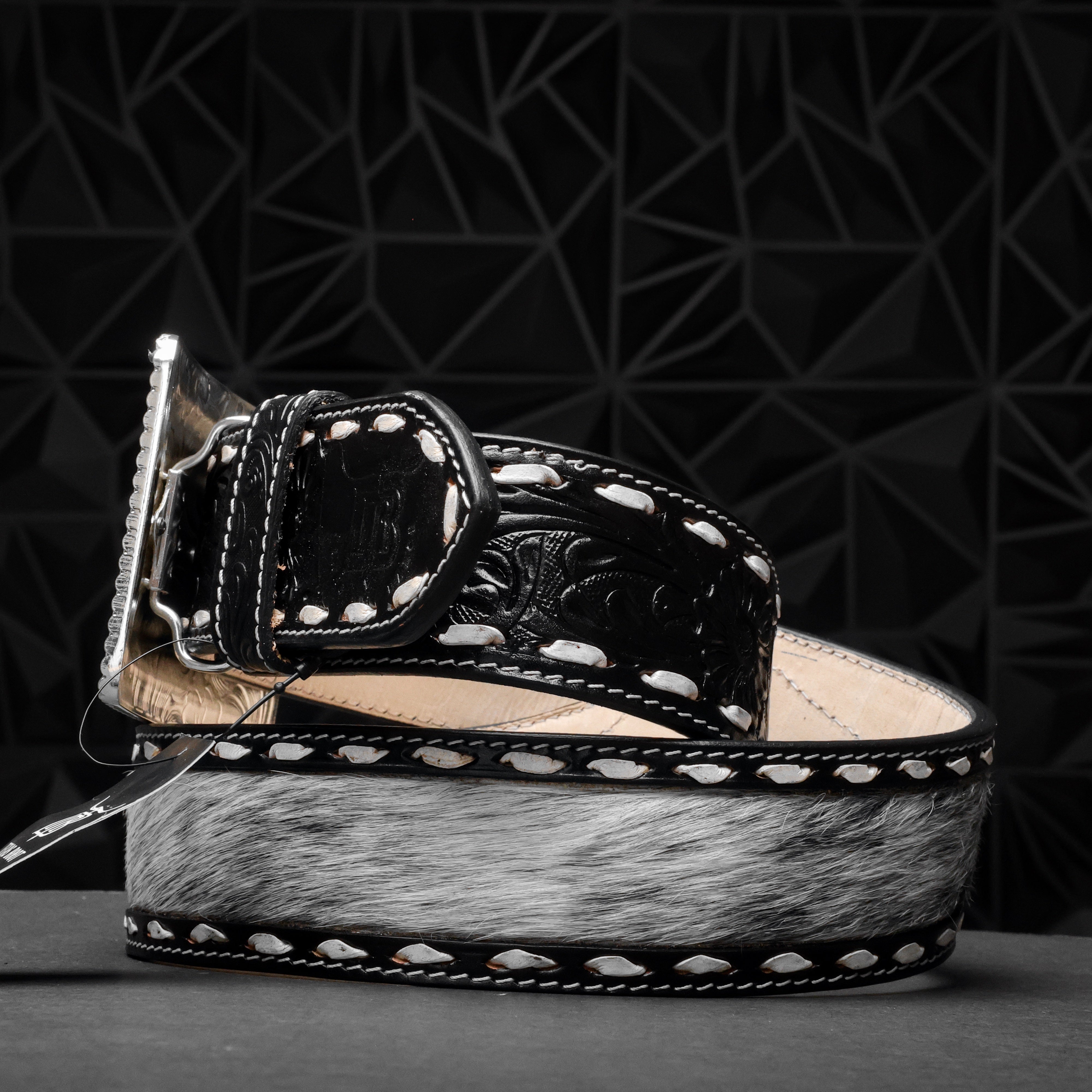 2 Inch Hand-Tooled Artesanal Genuine Cowhide Leather Belt