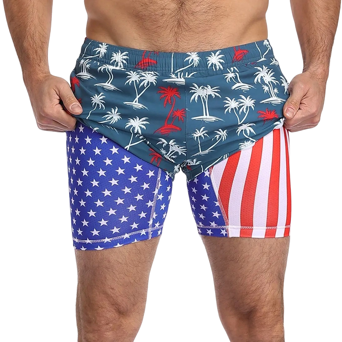 Men’s Swim Trunks with Compression Liner – Quick Dry Performance Shorts