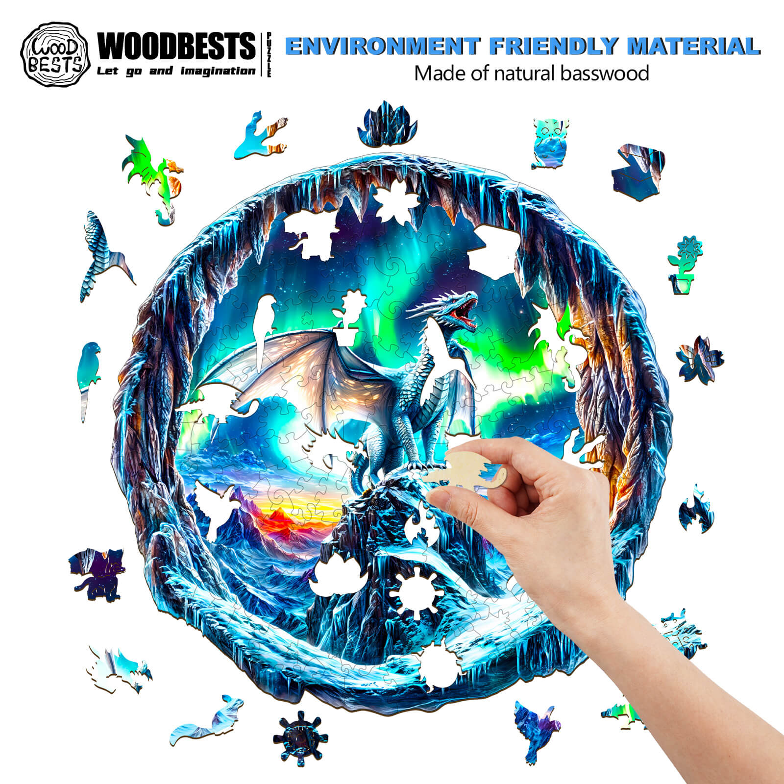 3D Aurora Dragon Wooden Jigsaw Puzzle