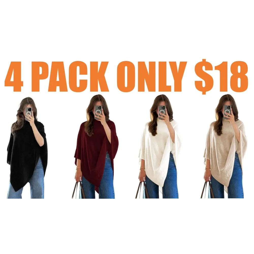 Women's Plain Loose Elegant Fashion Sweater Shawl