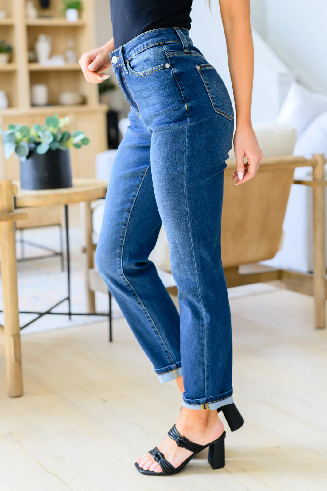 High Rise Boyfriend Jeans