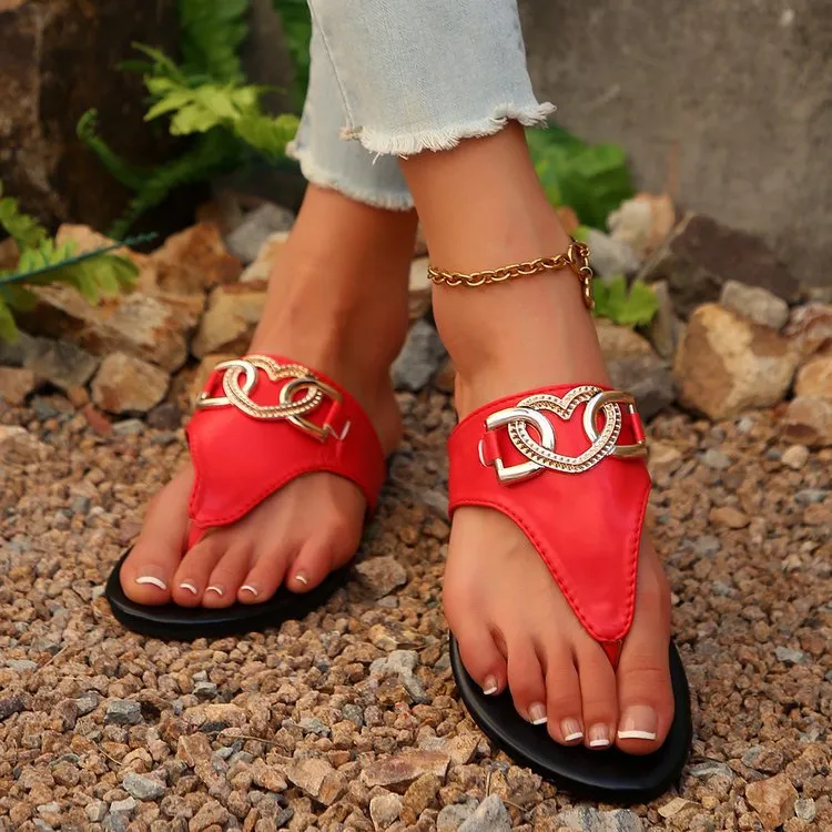 Toe Post Flats Sandals (multiple color options)